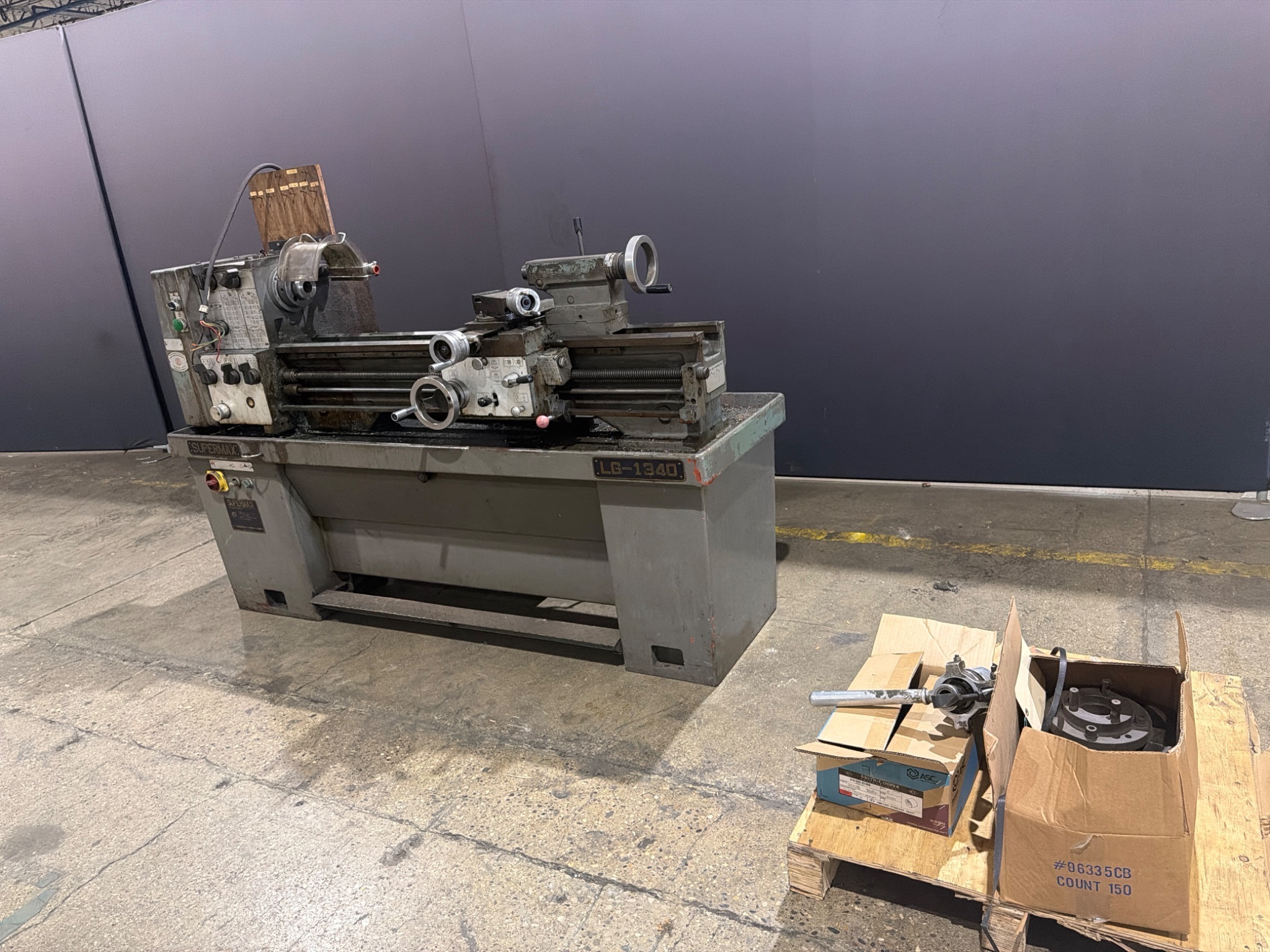 Supermax LG-1340 Engine Lathe 13" x 40" Manual Lathe USED 0