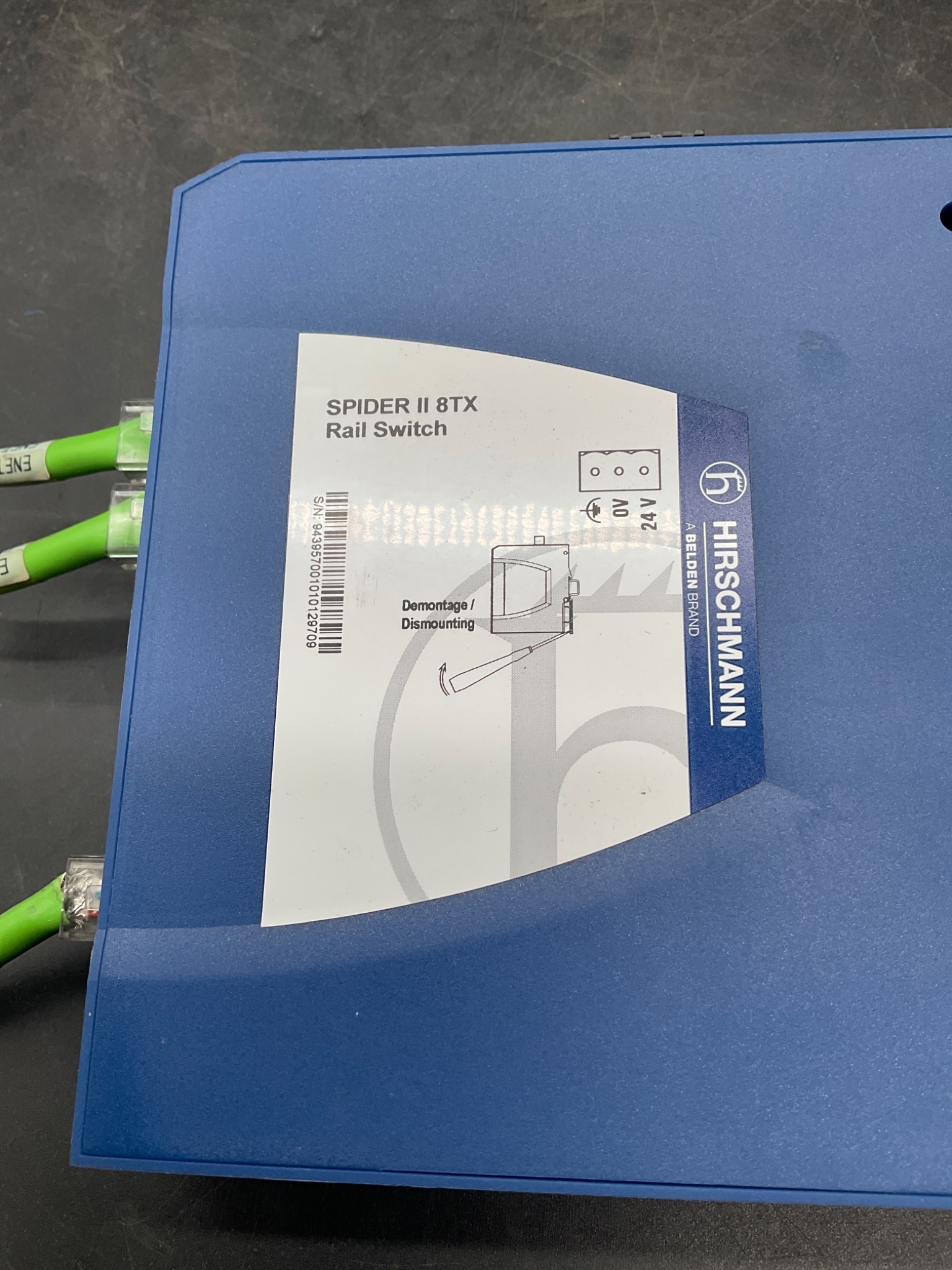 Hirschmann SPIDER II 8TX Rail Switch Ethernet Switch USED 2