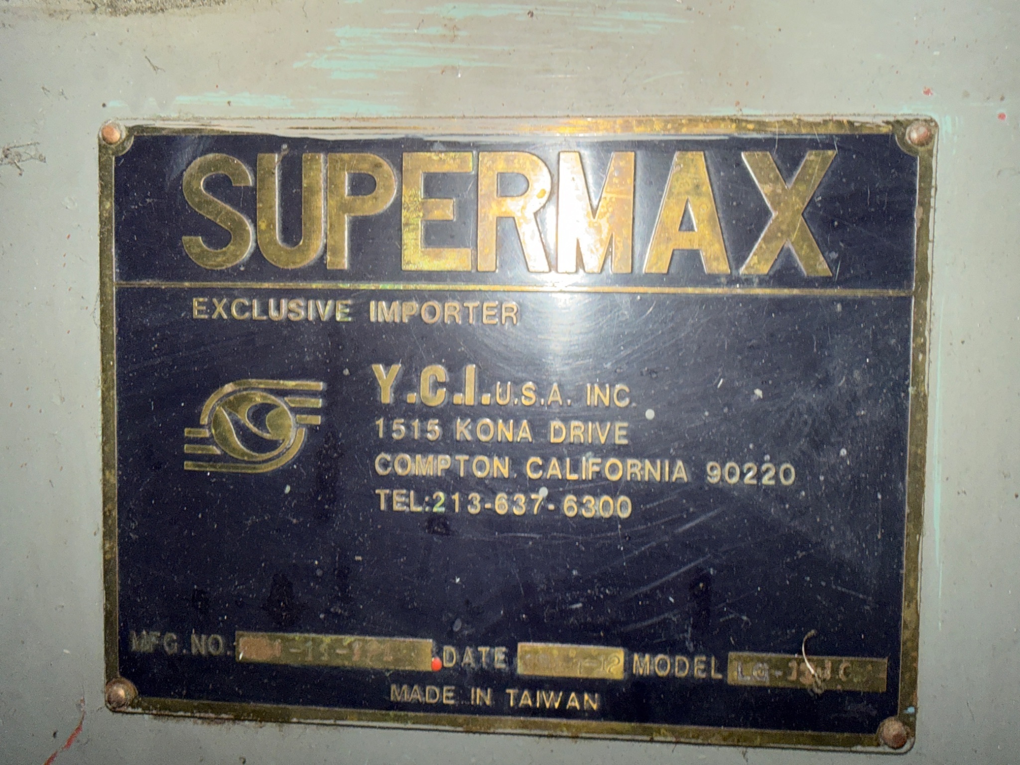 Supermax LG-1340 Engine Lathe 13" x 40" Manual Lathe USED 7