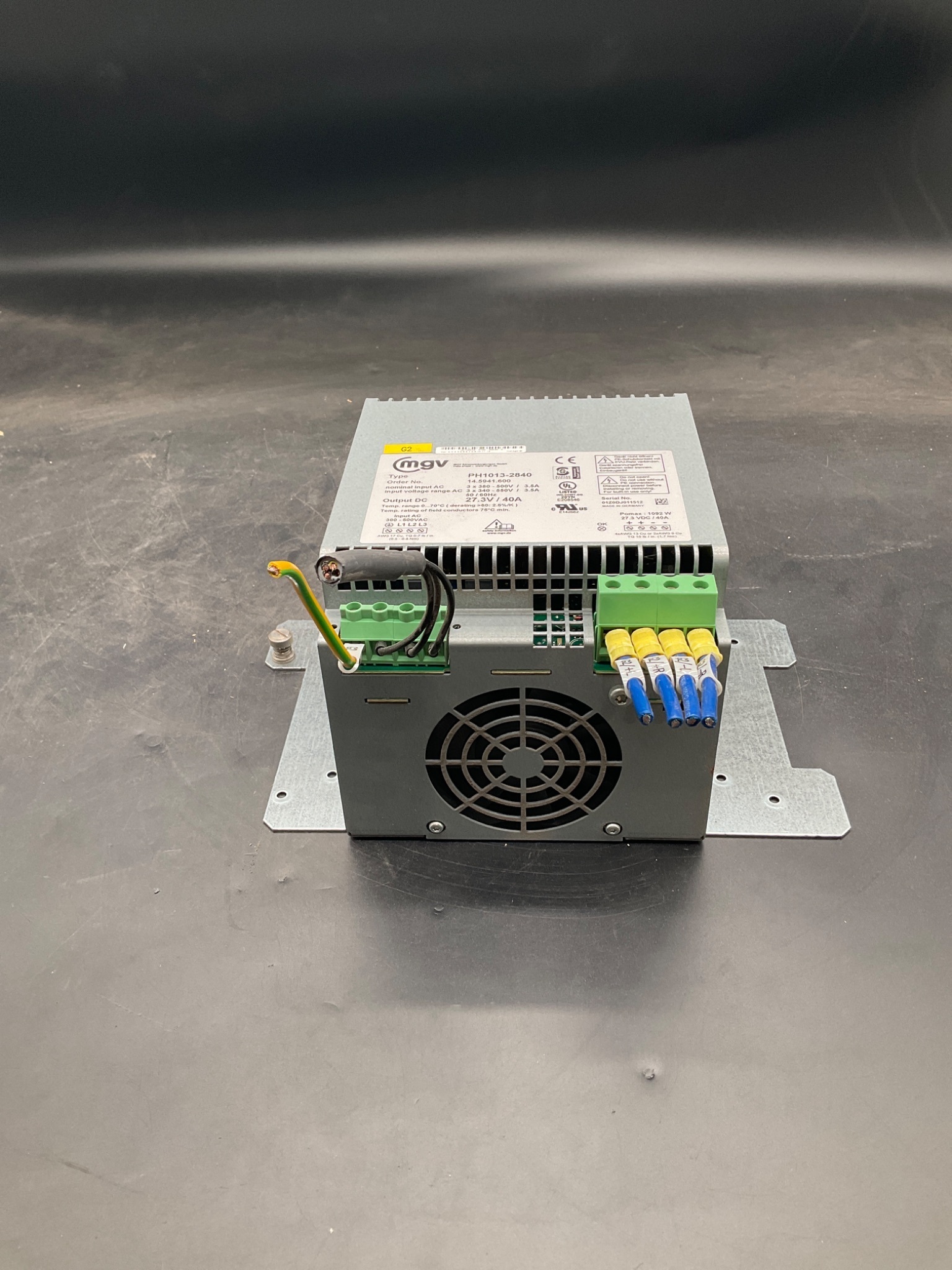 MGV PH1013-2840 Industrial Power Supply 27.3VDC 40A USED 0