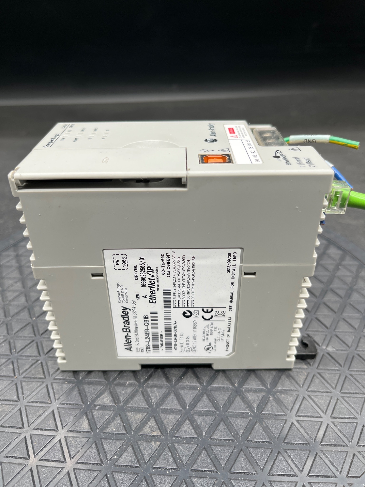 Allen‑Bradley 1769-L24ER-QB1B CompactLogix PLC Controller USED 4