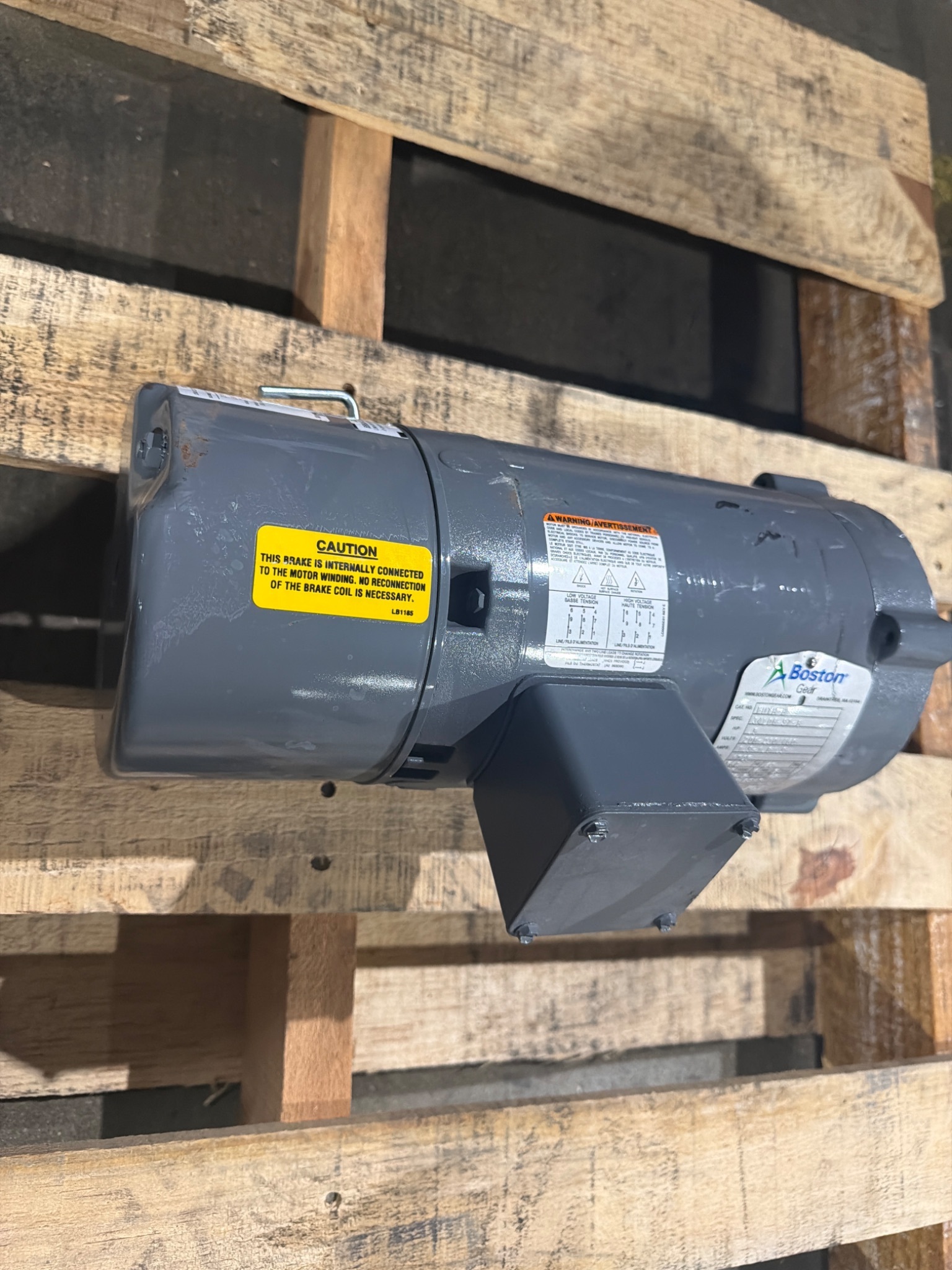 Boston Gear FUTB-B Gear Drive Motor Assembly 0.5HP 1725 RPM USED 1