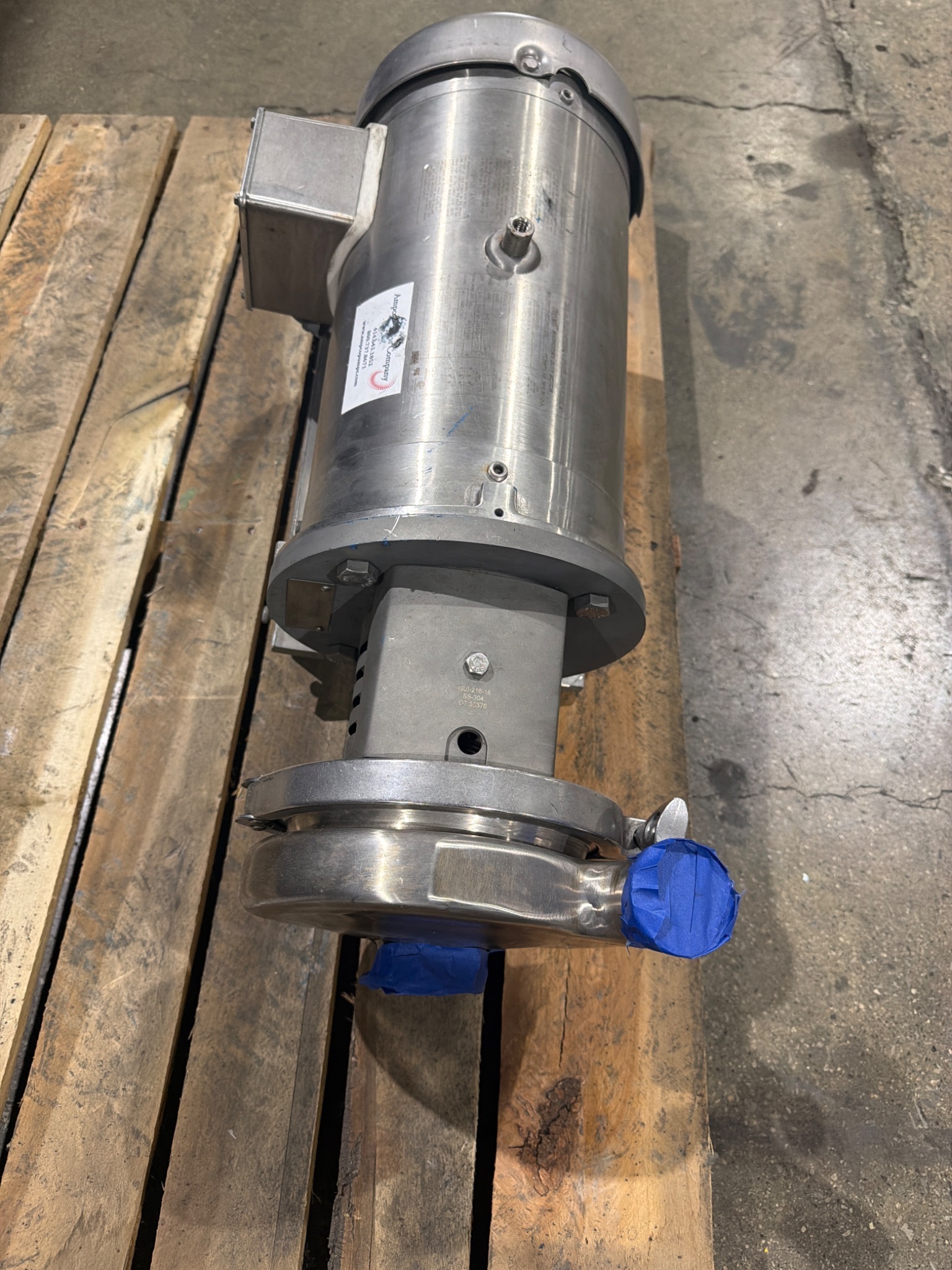 Baldor Reliance CESSWDM3613T Washdown Motor with Ampco Pump Assembly USED 3