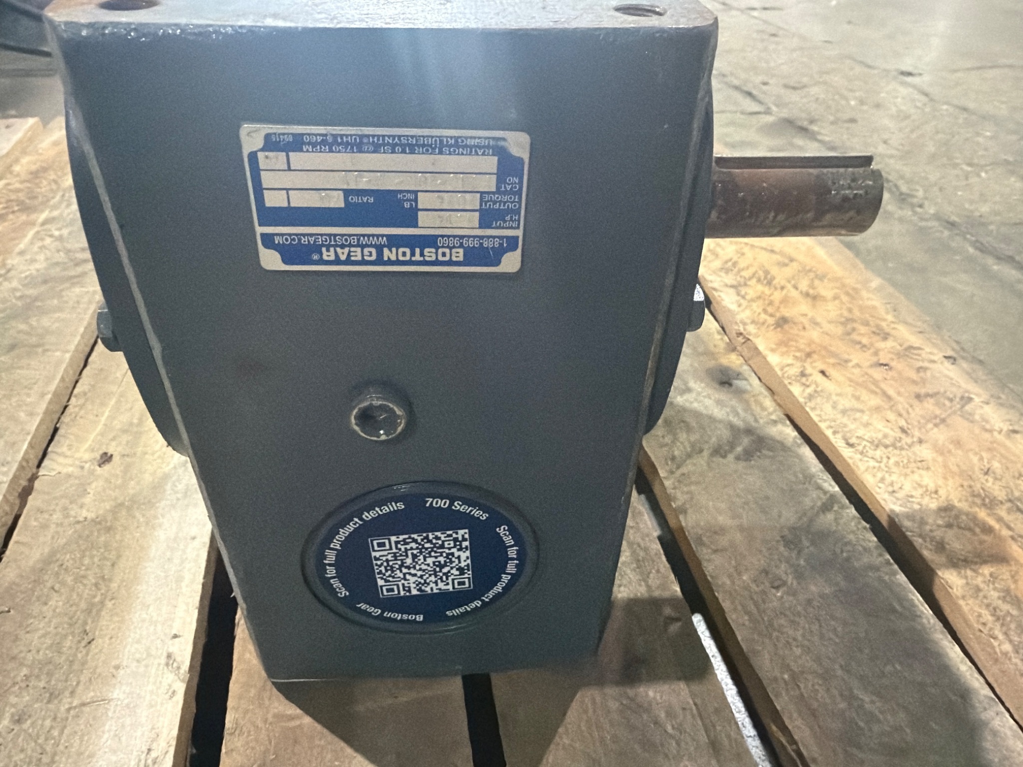 Boston Gear F730-20K-B7-J1 Worm Gear Reducer 20:1 Ratio USED 3