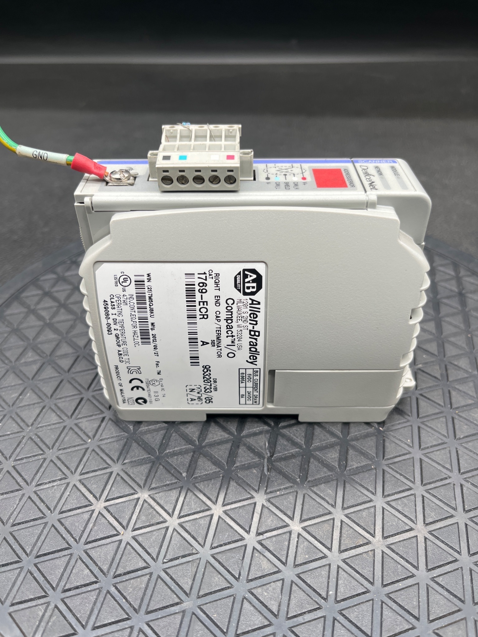 Allen Bradley 1769-SDN/B DeviceNet Scanner with 1769-ECR End Cap Ser A USED 2