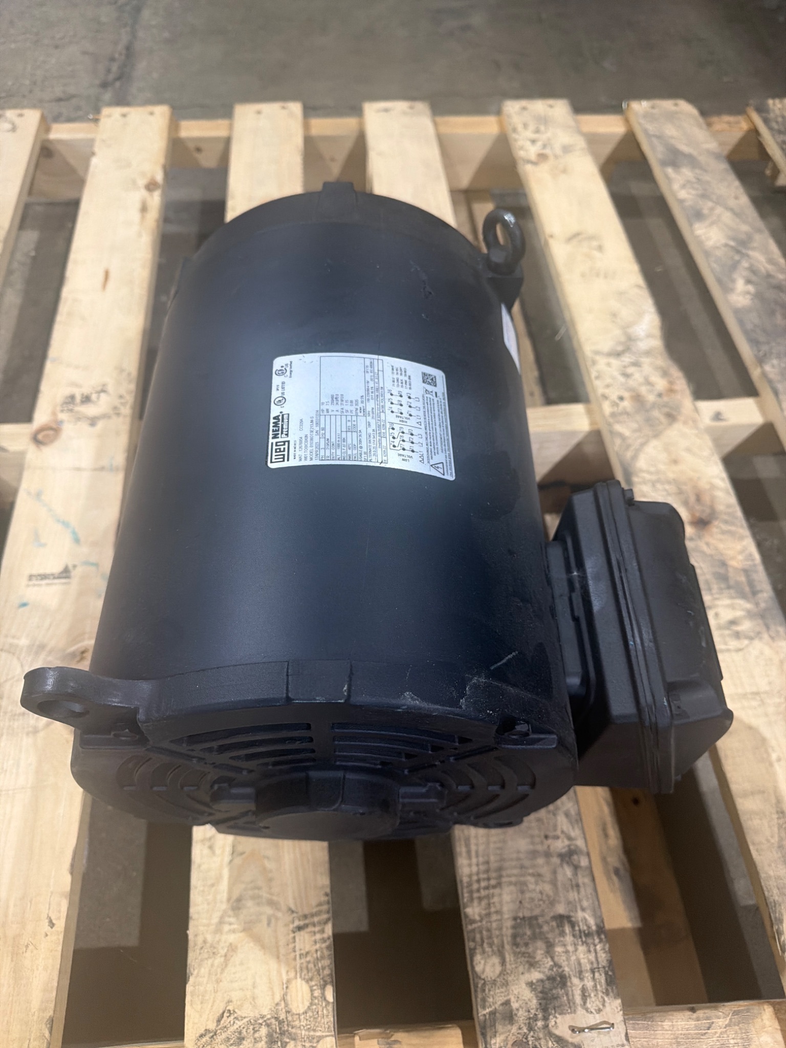 WEG 01036OT3E213JM-S 10 HP 3 Phase AC Motor 3535 RPM 230/460V USED 1
