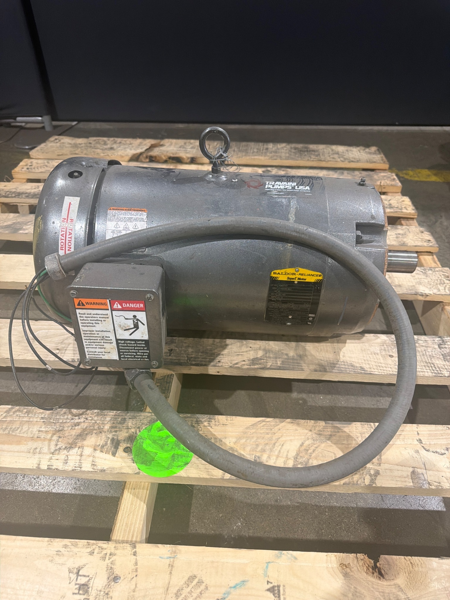 Baldor Reliance VEM3714T 10 HP 3 Phase AC Motor 1770 RPM 230/460V USED 0