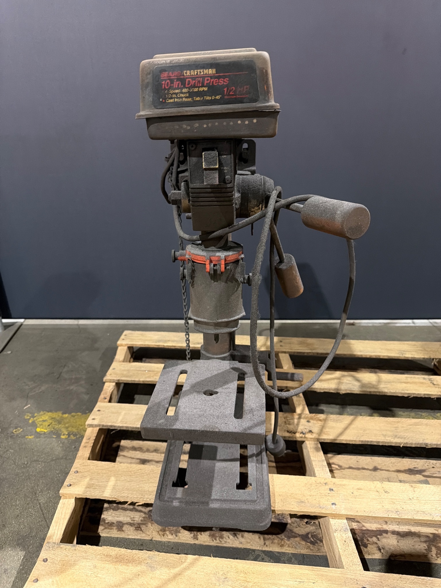 Sears Craftsman 113.213092 10 in Drill Press 1/2 HP Variable Speed USED 3