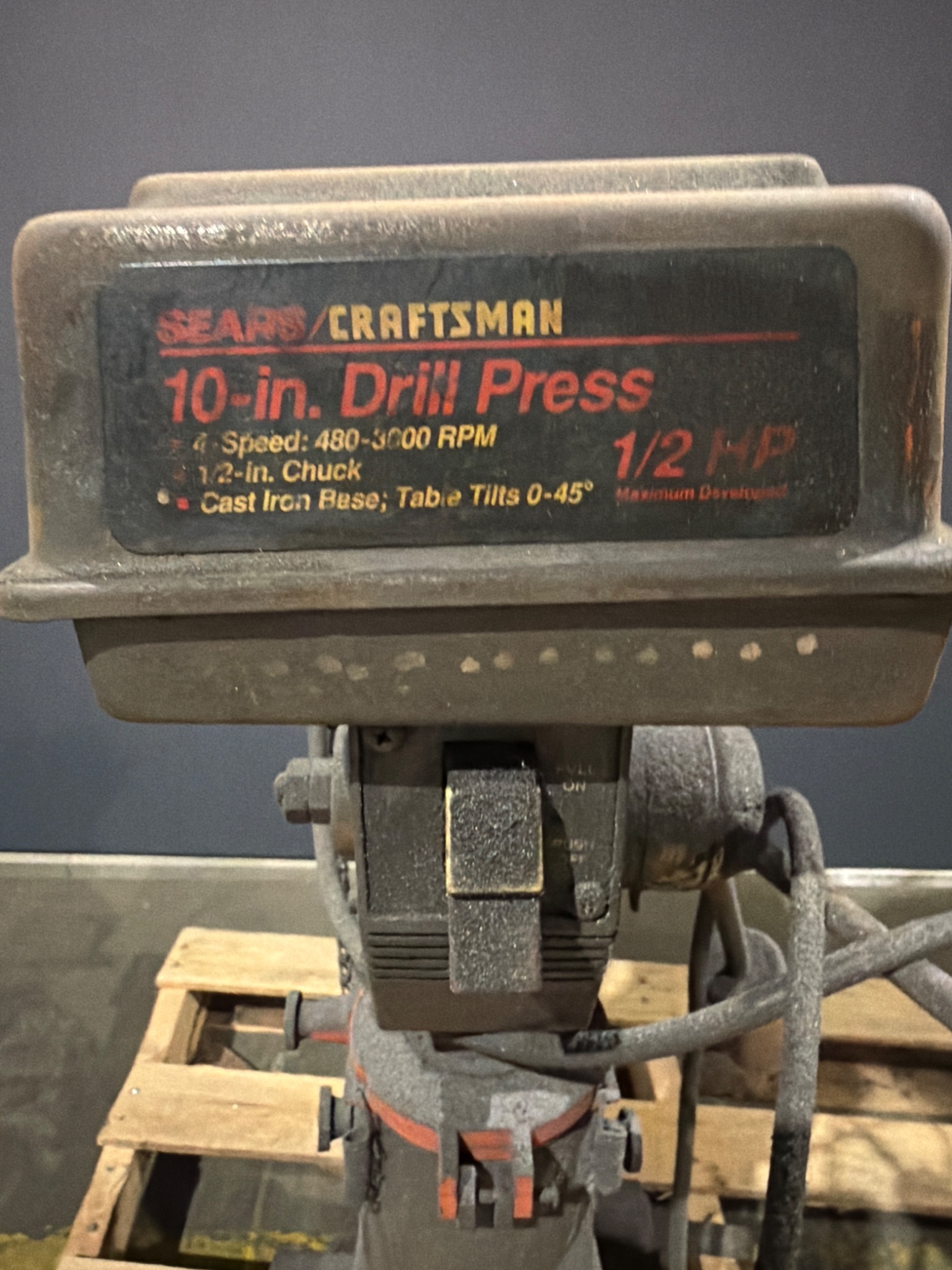 Sears Craftsman 113.213092 10 in Drill Press 1/2 HP Variable Speed USED 8