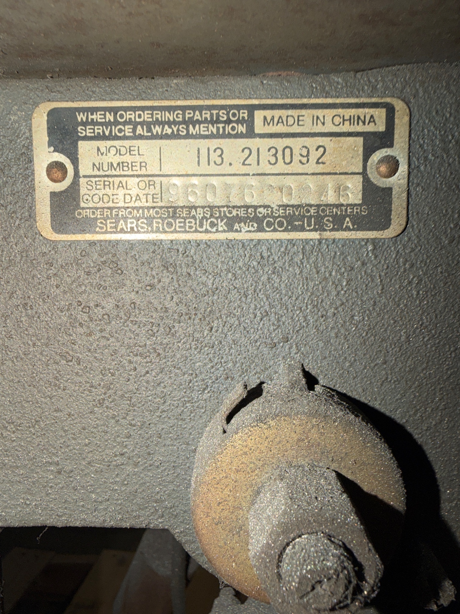 Sears Craftsman 113.213092 10 in Drill Press 1/2 HP Variable Speed USED 9