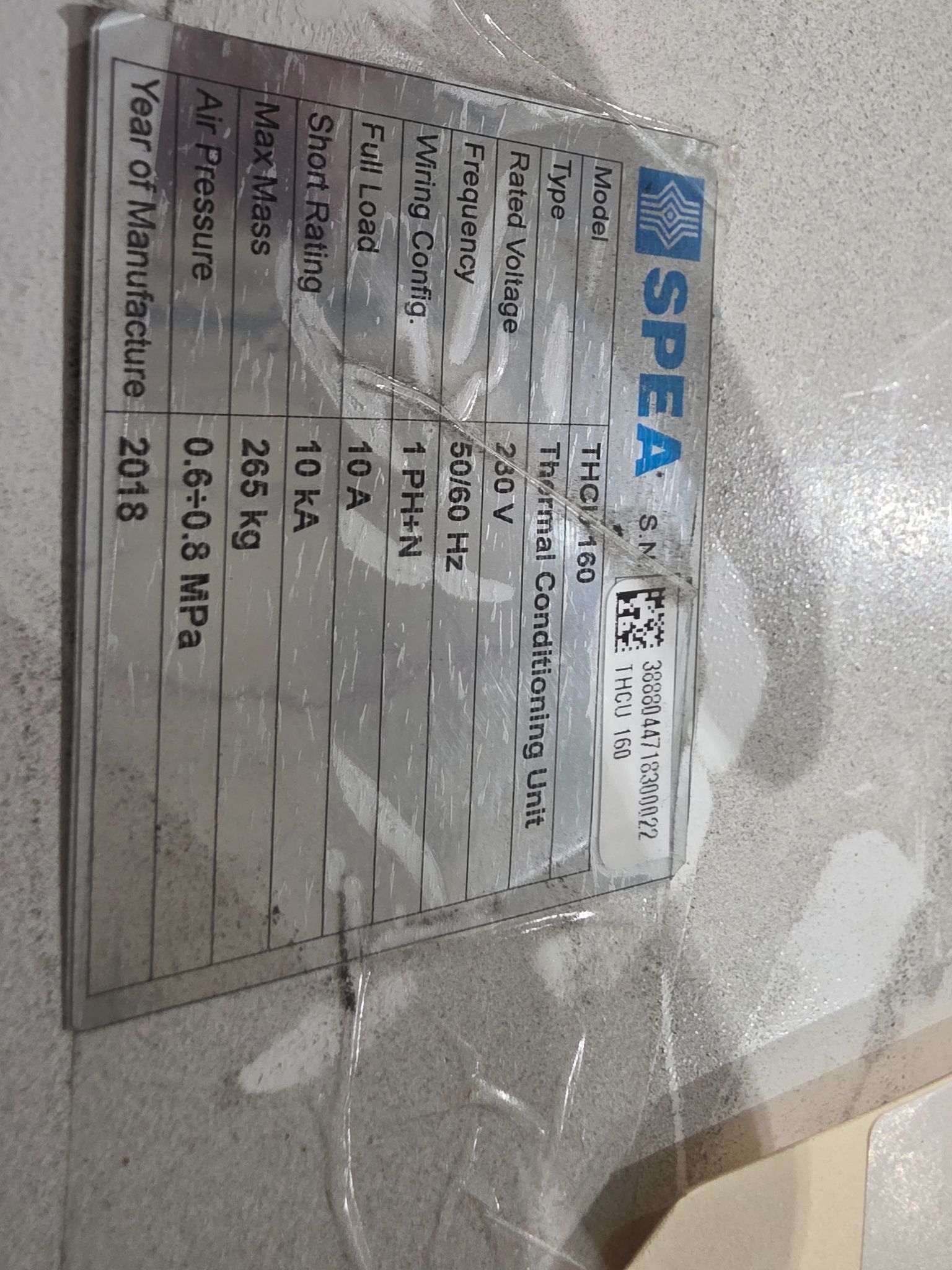 SPEA THCU 160 USED 6