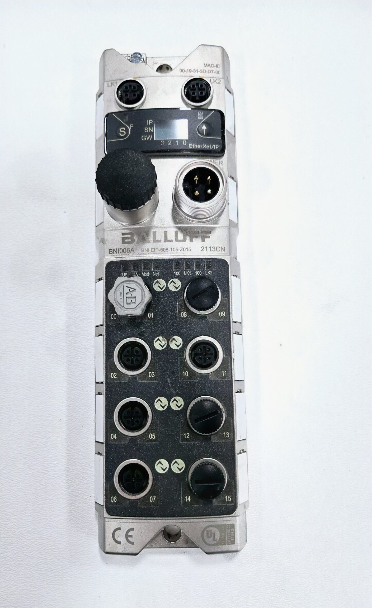 BALLUFF BNI006A BNI EIP-508-105-Z015 EtherNet/IP I/O Module USED 0