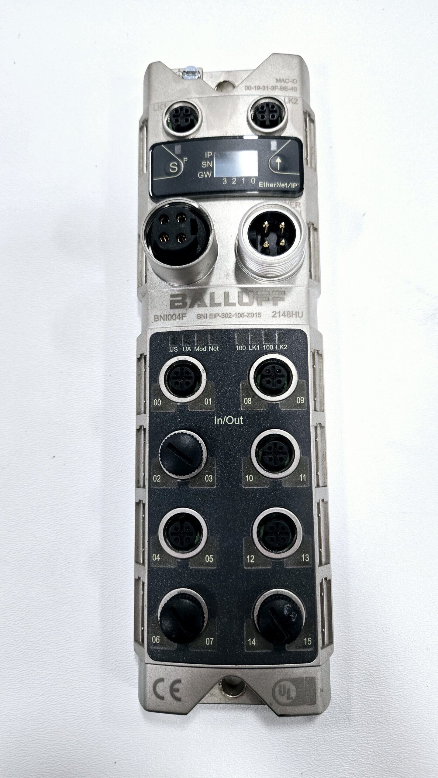 BALLUFF BNI004F BNI EIP-302-105-Z015 EtherNet/IP I/O Module USED 0