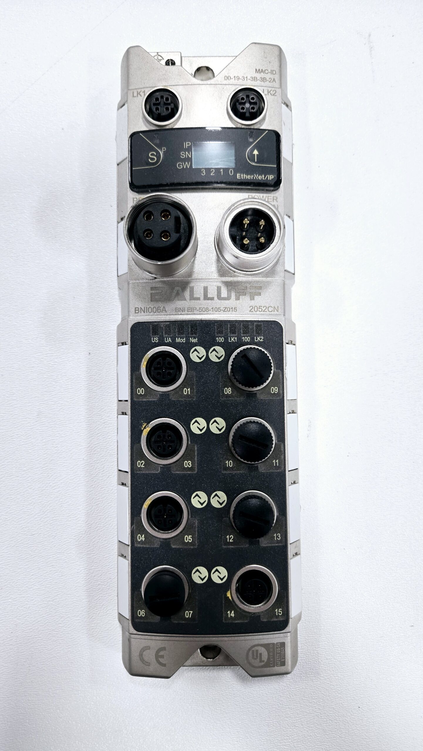 BALLUFF BNI006A BNI EIP-508-105-Z015 EtherNet/IP I/O Module USED 0