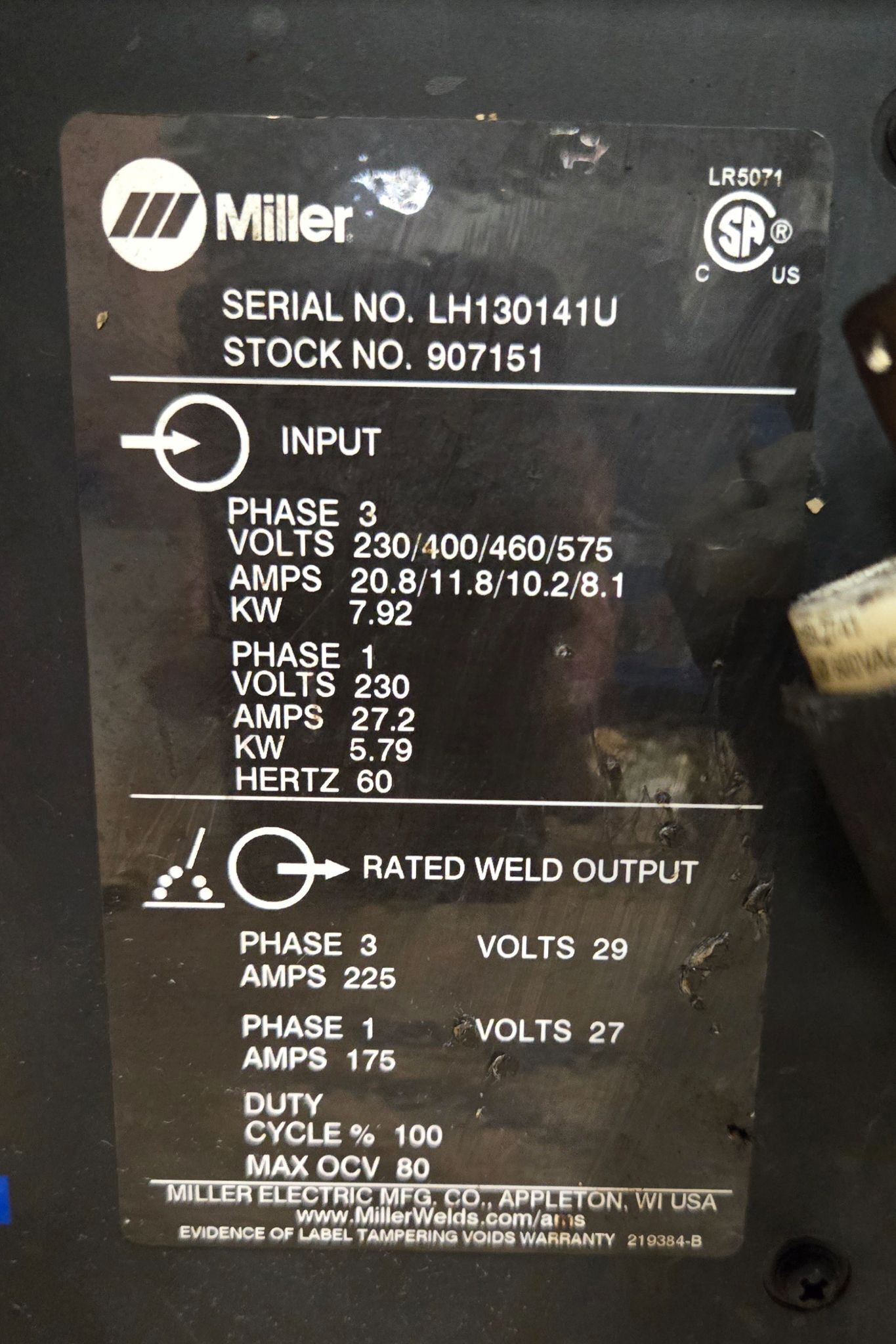 MILLER AUTO AXCESS 300 WELDER USED 3