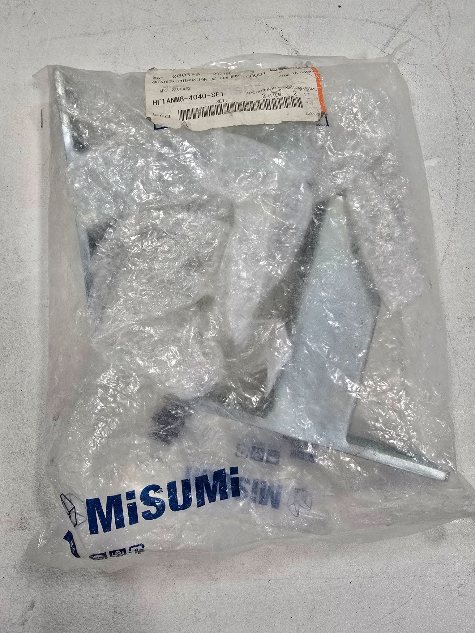 MISUMI HFTANM8-4040 Square Frame Anchor Base Mount (Set of 2) NEW 0