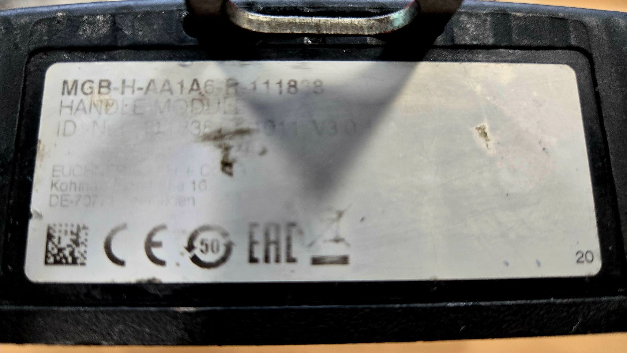 EUCHNER MGB-H-AA1A6-R-111838 Handle Module USED 2