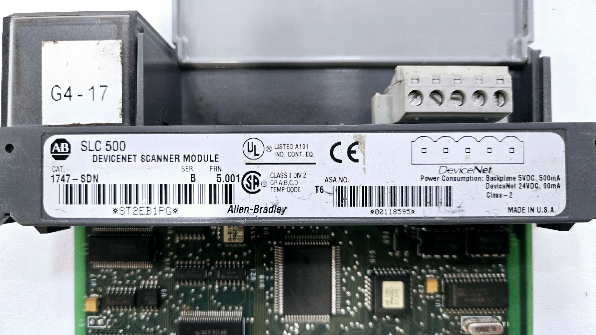 ALLEN BRADLEY 1747-SDN/B SLC 500 DeviceNet Scanner Module USED 3
