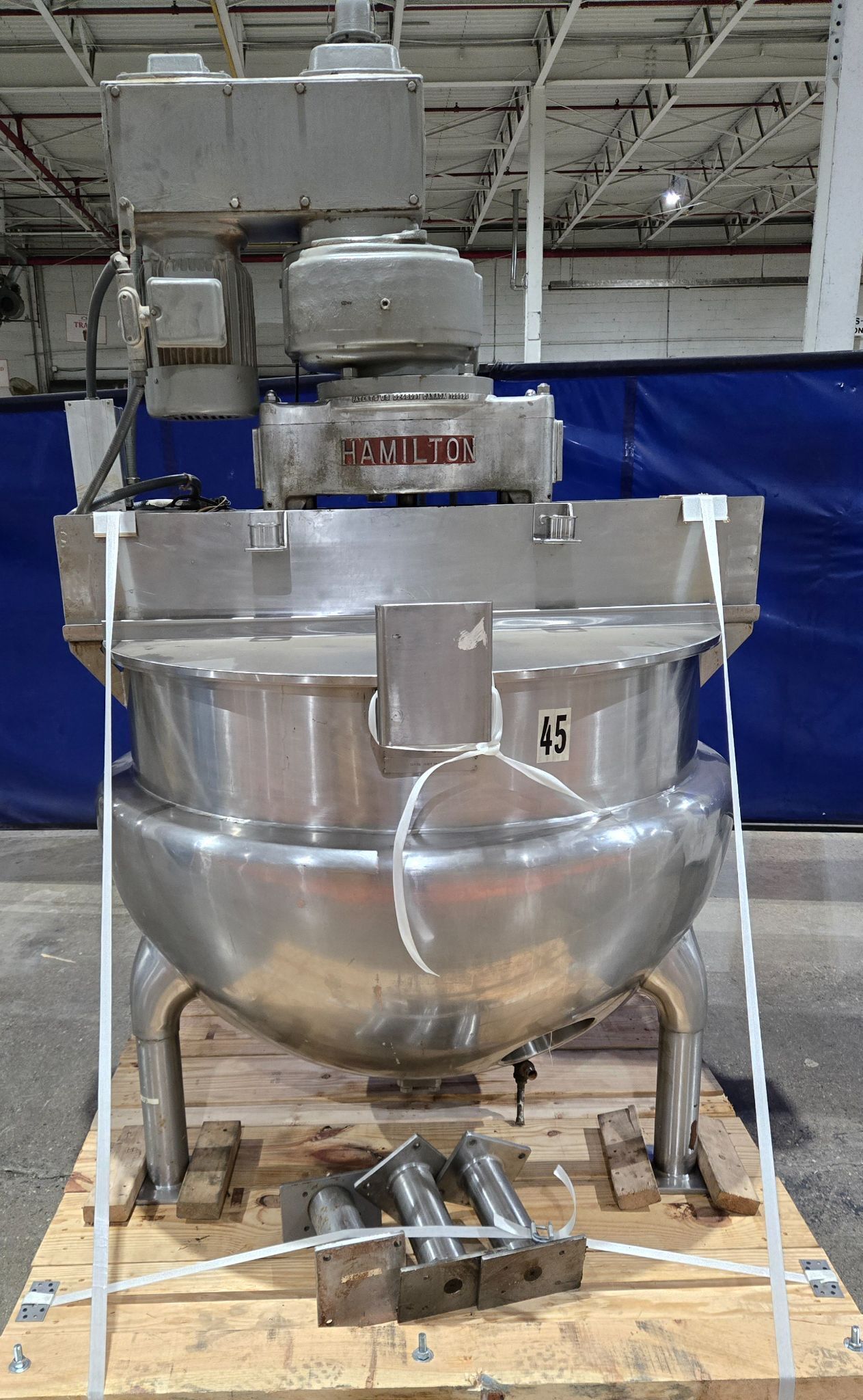 100 Gallon Hamilton Atmos Steam Jacketed Mixing Kettle w/Agitators - Used 0