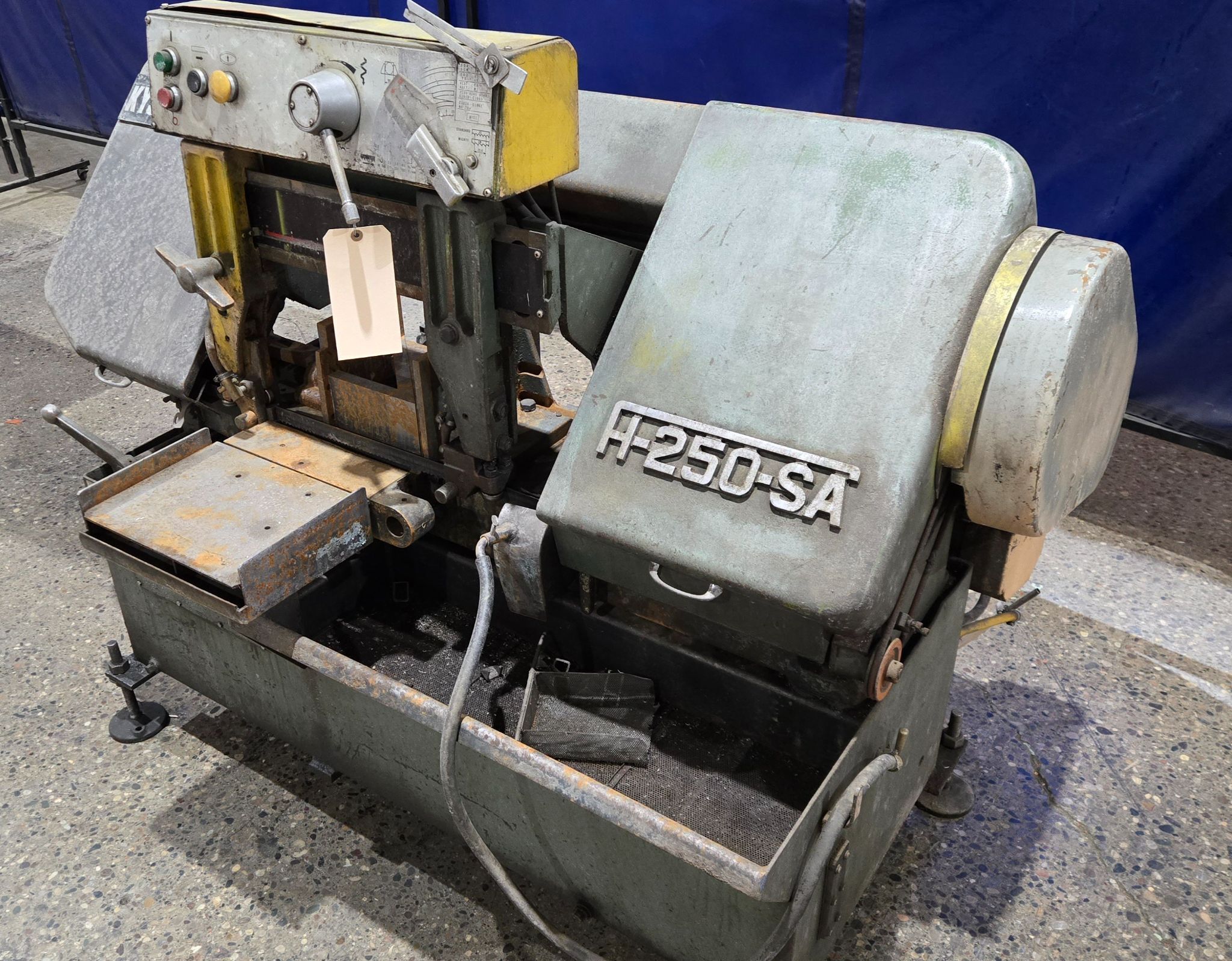 KYSOR JOHNSON H250-SA HORIZONTAL BAND SAW 3 PH 4 POLE USED 1