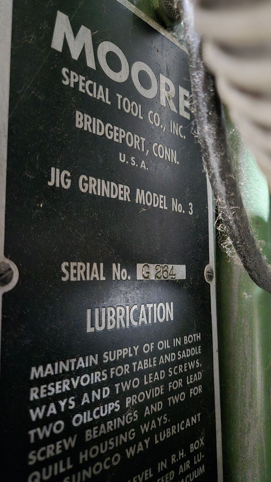 MOORE #3 JIG GRINDER USED 9