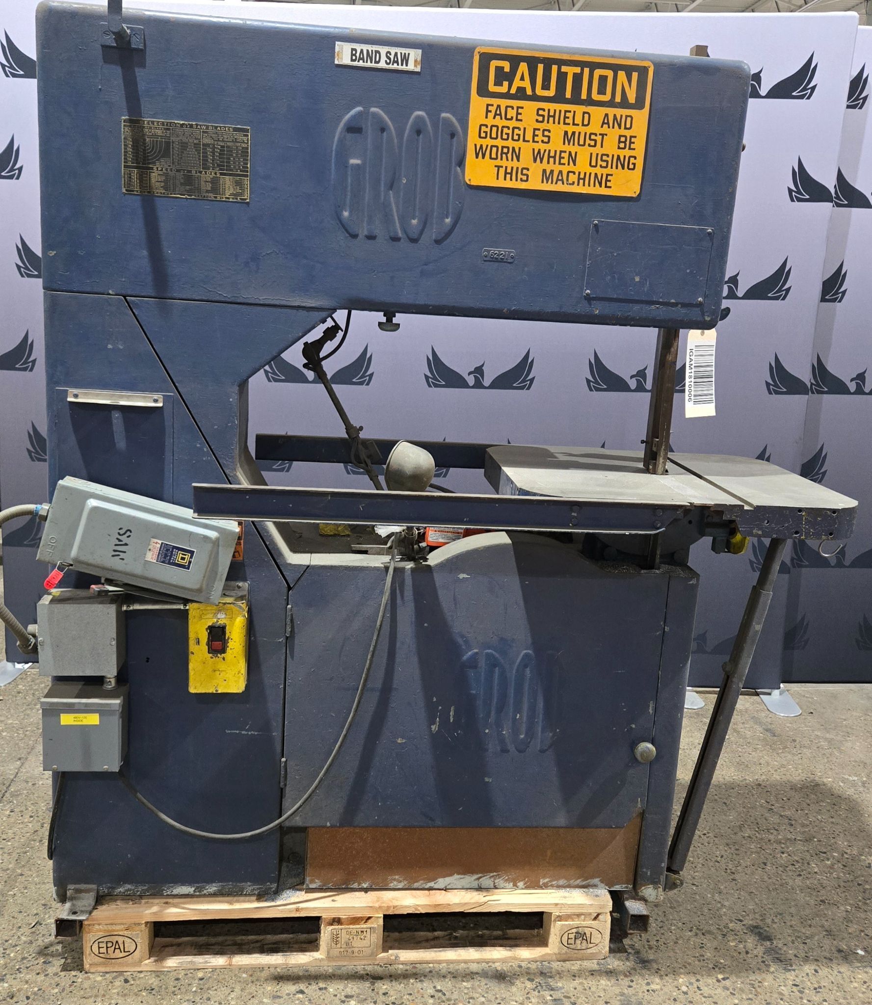 GROB MS36 Vertical Bandsaw USED 0
