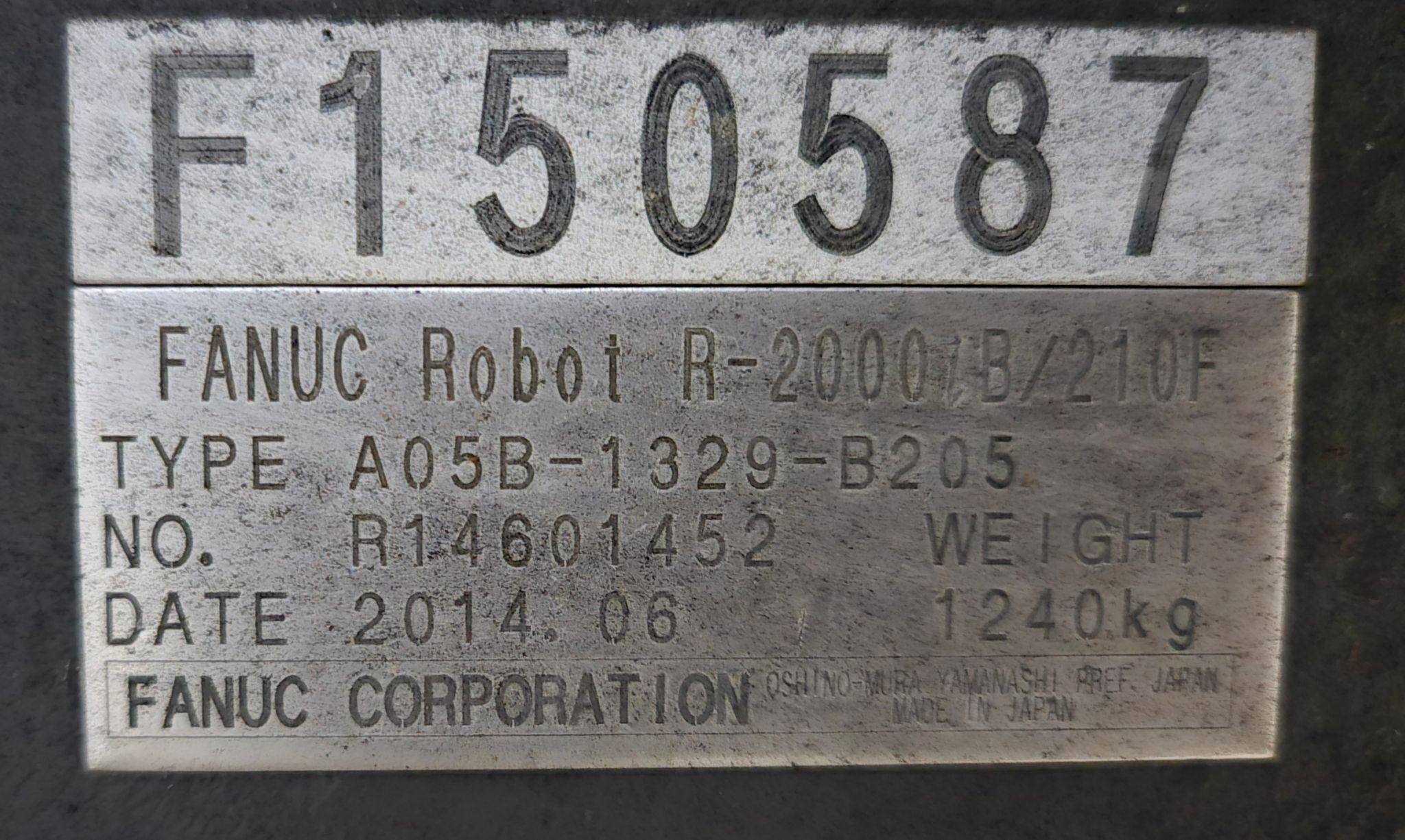 FANUC R-2000iB/210F Complete w/ R-30iB Controls USED 5