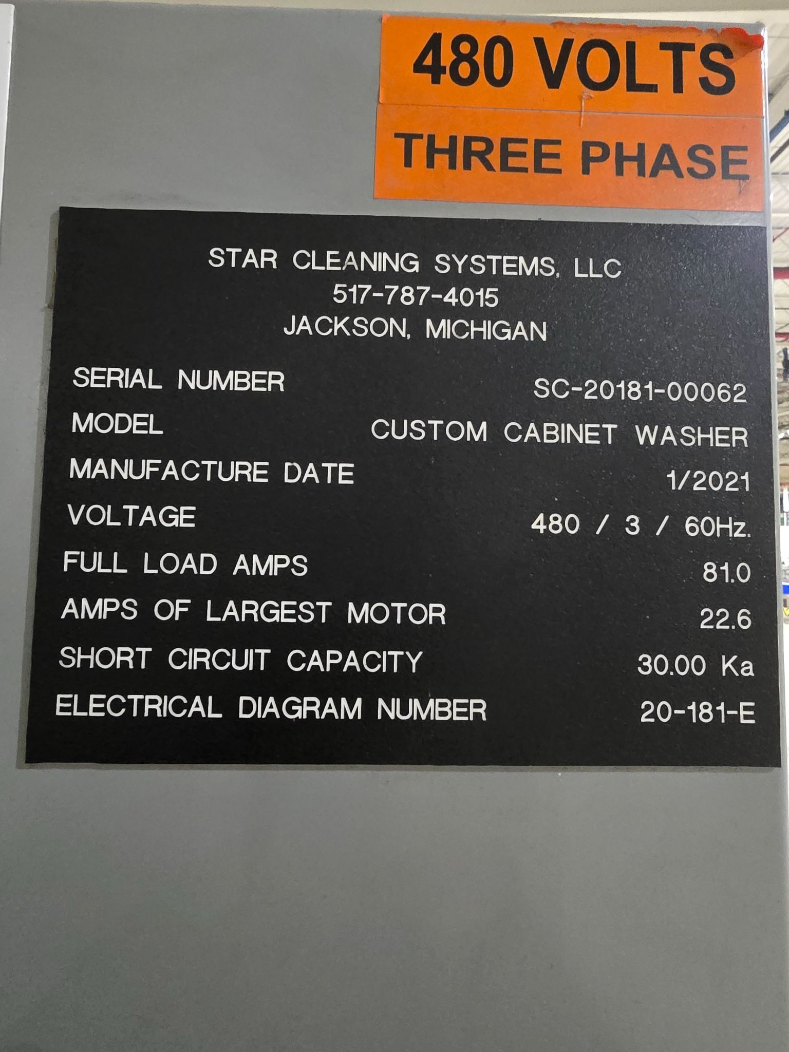 2021 STAR CLEANING SYSTEMS Custom Cabinet-Style Parts Washer USED 11