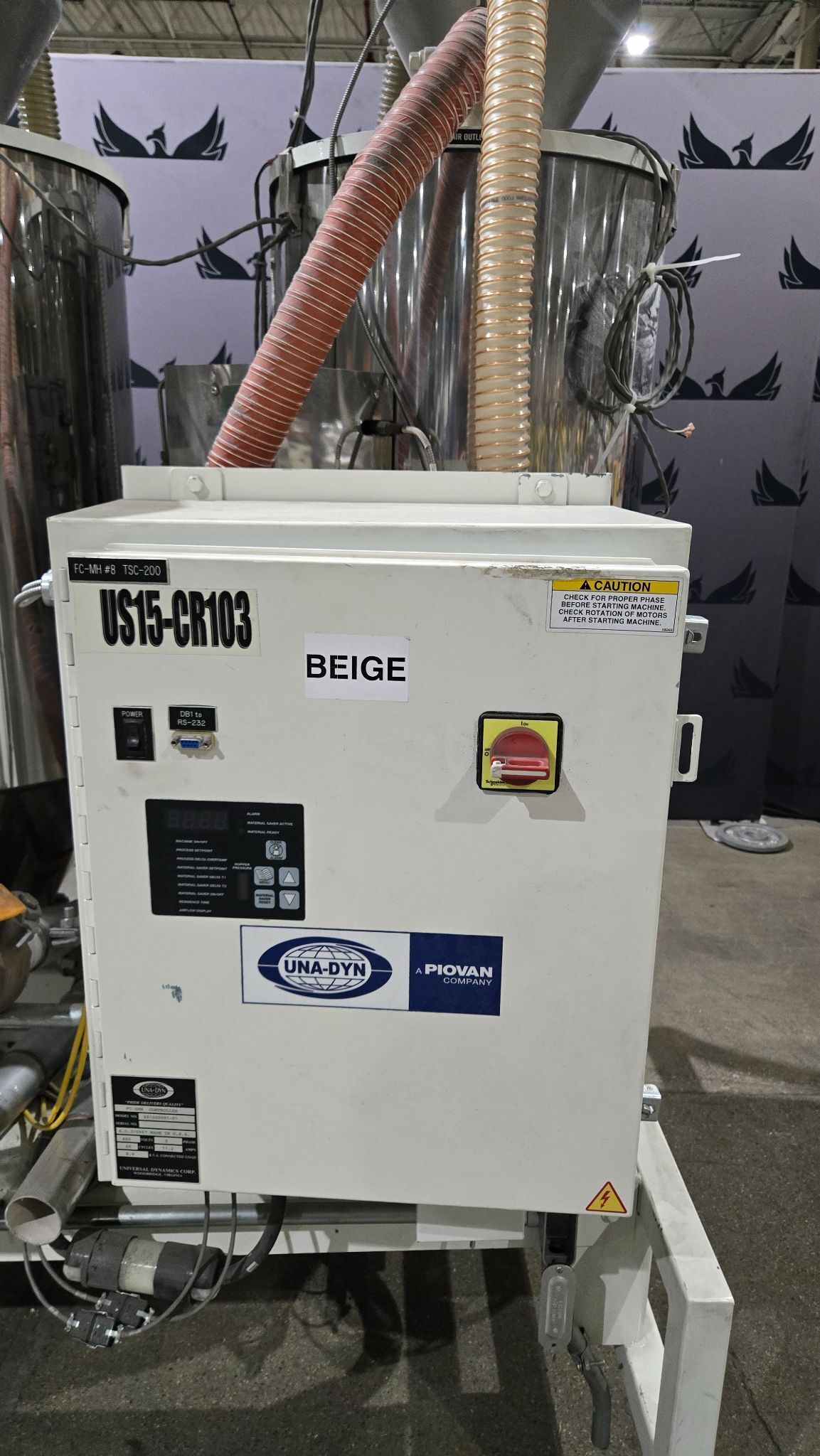 UNA-DYN FC-XMH Triple Hopper Drying & Conveying System USED 12