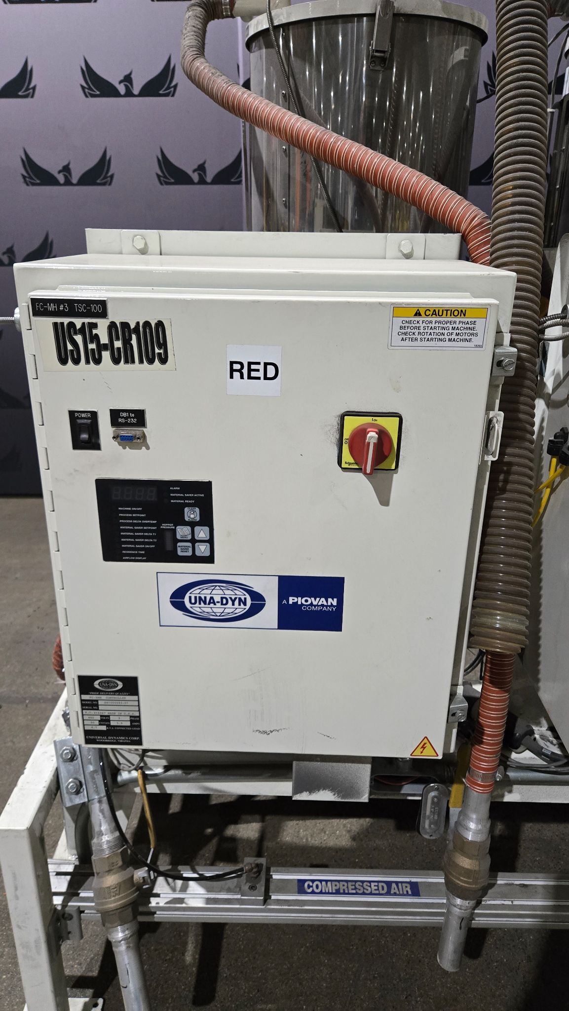UNA-DYN FC-XMH Triple Hopper Resin Drying & Conveying System USED 7