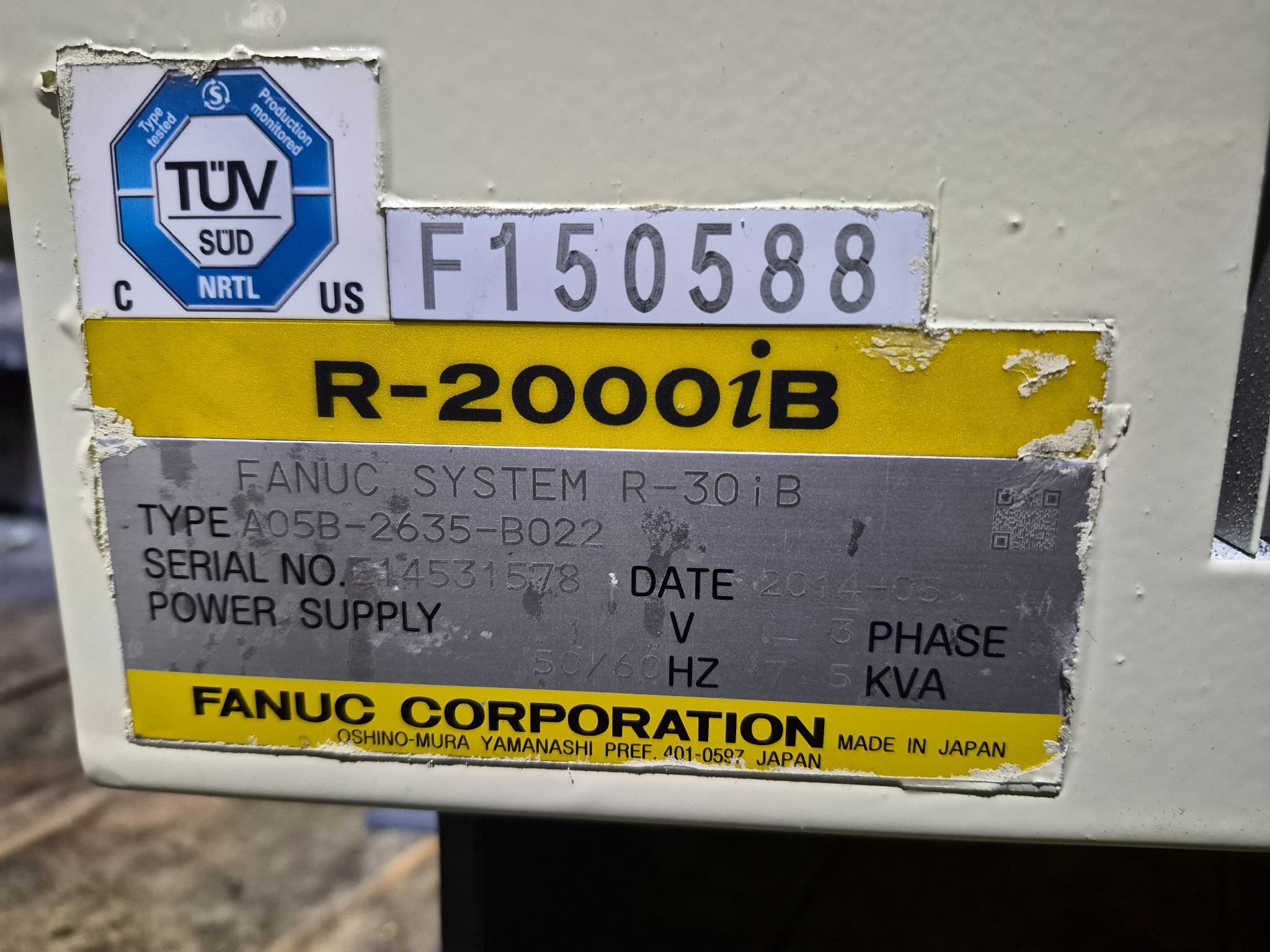 FANUC R-2000iB/210F Complete w/ R-30iB Controls USED 8