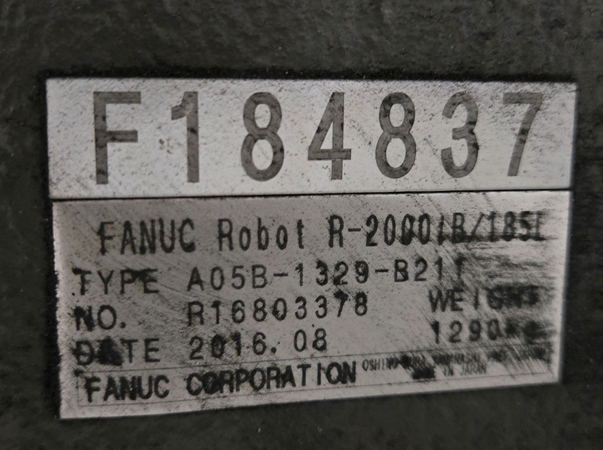 FANUC R-2000iB/185L Robot Complete with R-30iB Controller & WTC Gen 6 MFDC USED 8