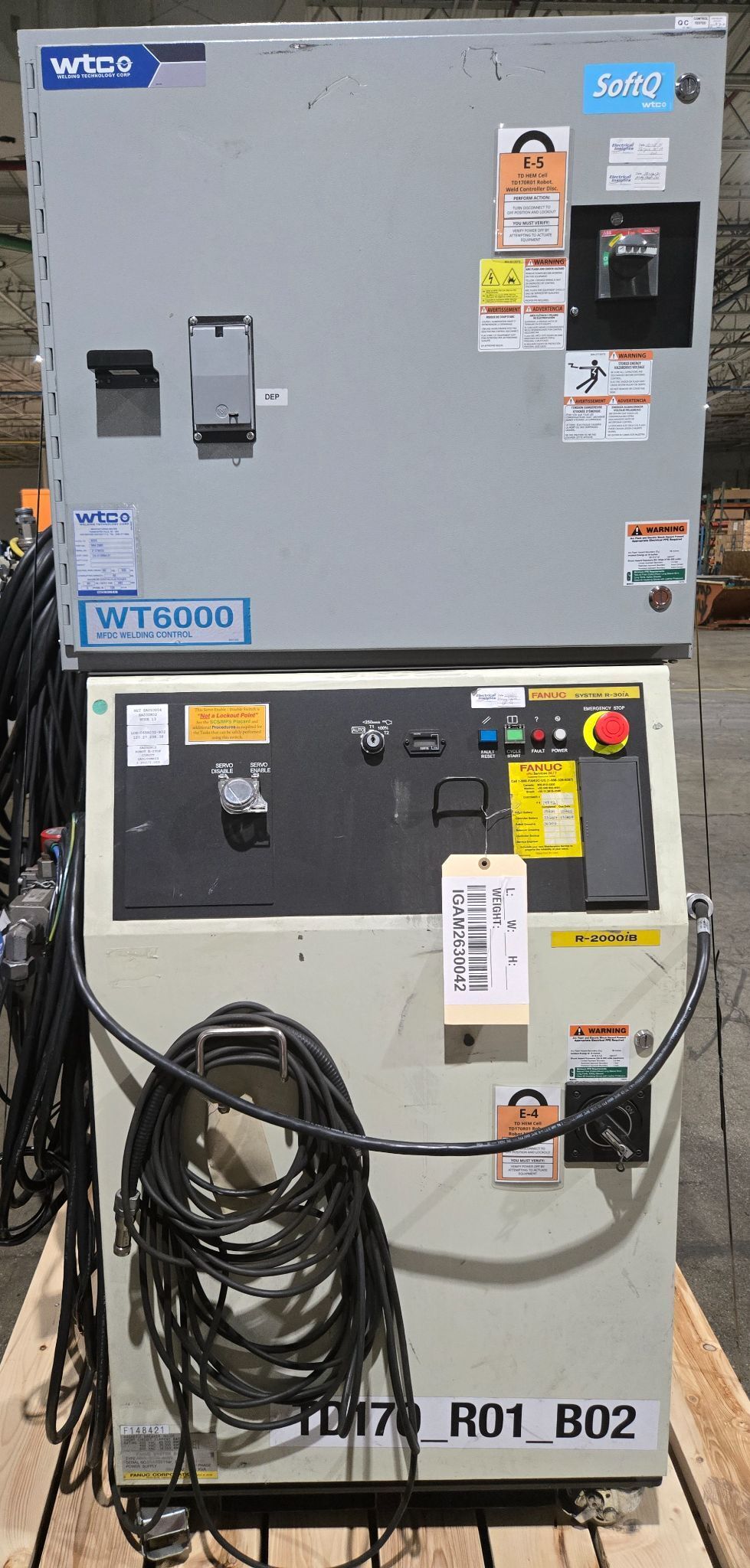 FANUC R-2000iB/210F Complete with R-30iA Controller and WTC WT6000 Weld Inverter USED 11