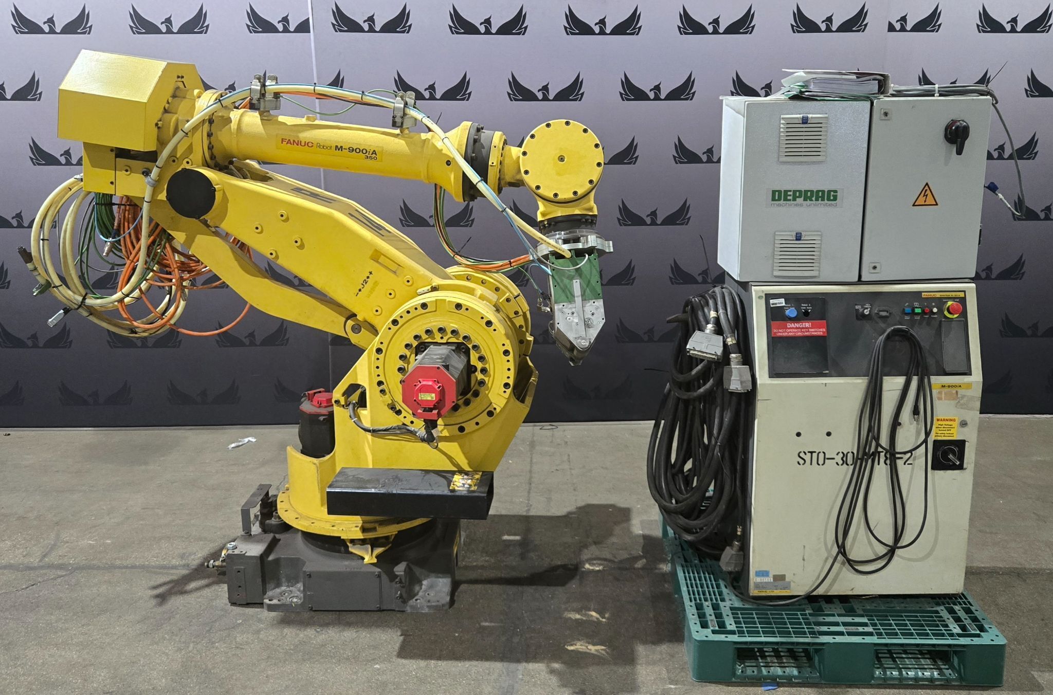 Fanuc M-900iA/350 Robot with R-30iA Controller & Deprag Inverter USED 0