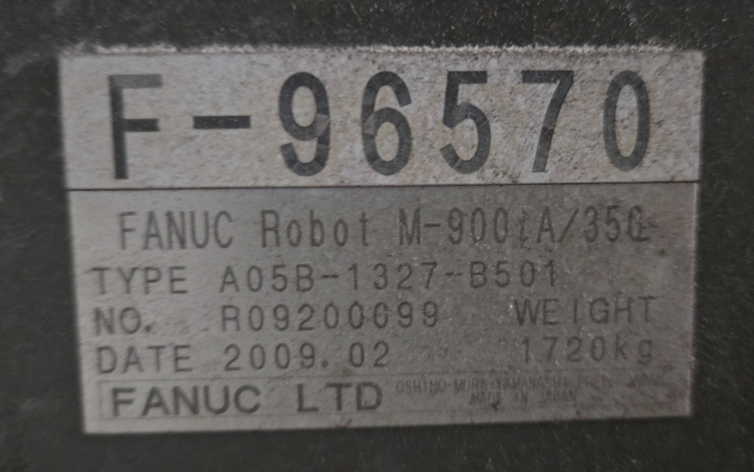 Fanuc M-900iA/350 Robot with R-30iA Controller & Deprag Inverter USED 9