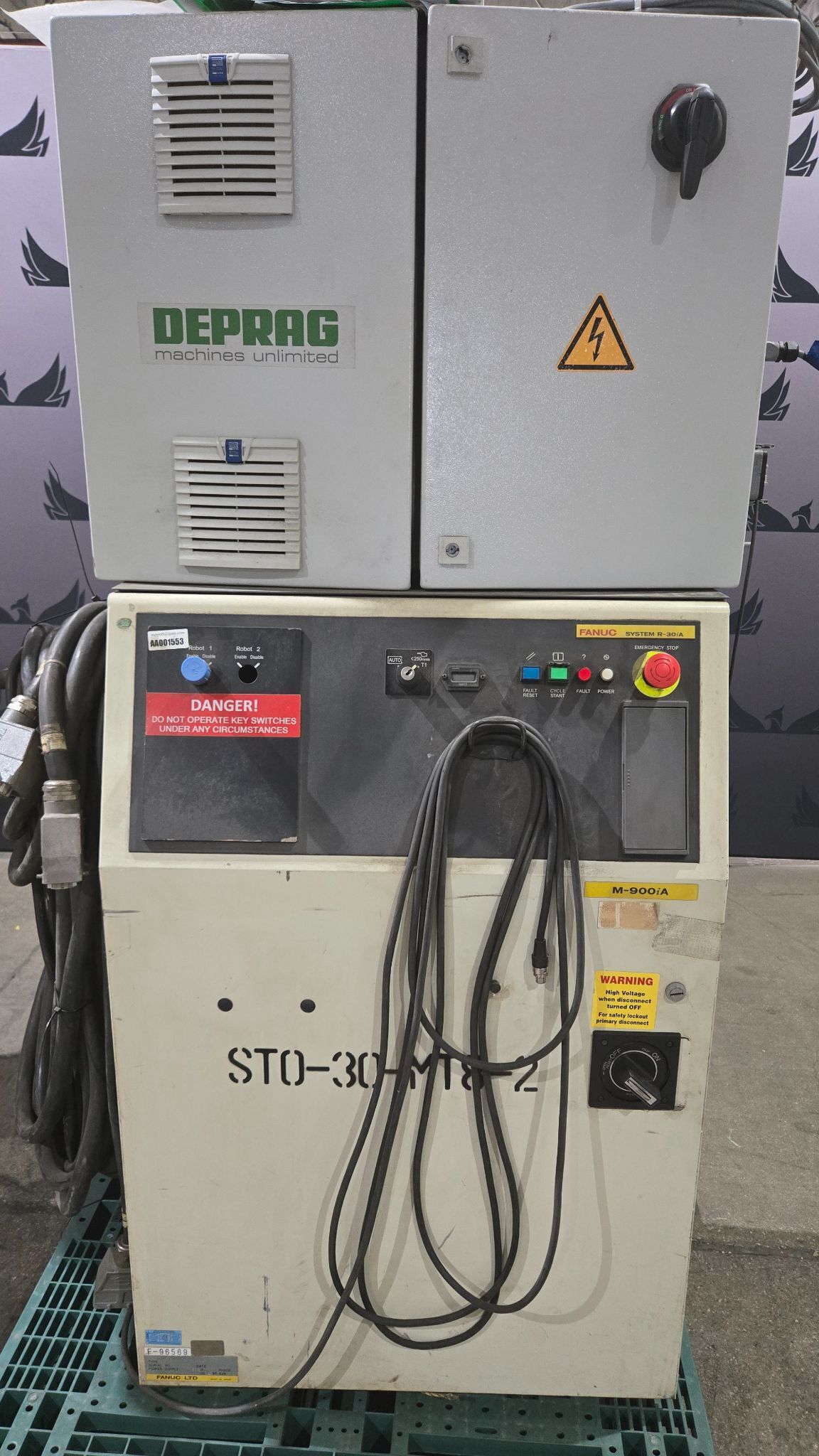 Fanuc M-900iA/350 Robot with R-30iA Controller & Deprag Inverter USED 12