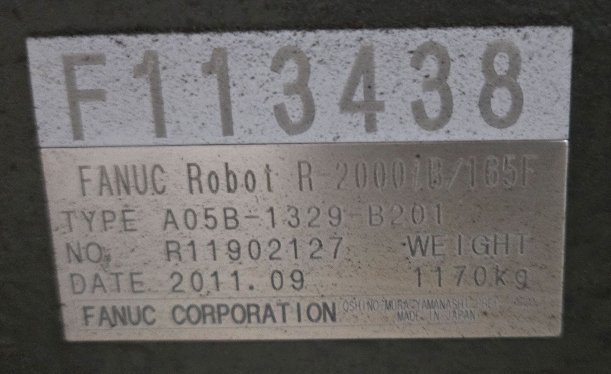 FANUC R-2000iB/165F Complete w/ R-30iA Controls USED 12