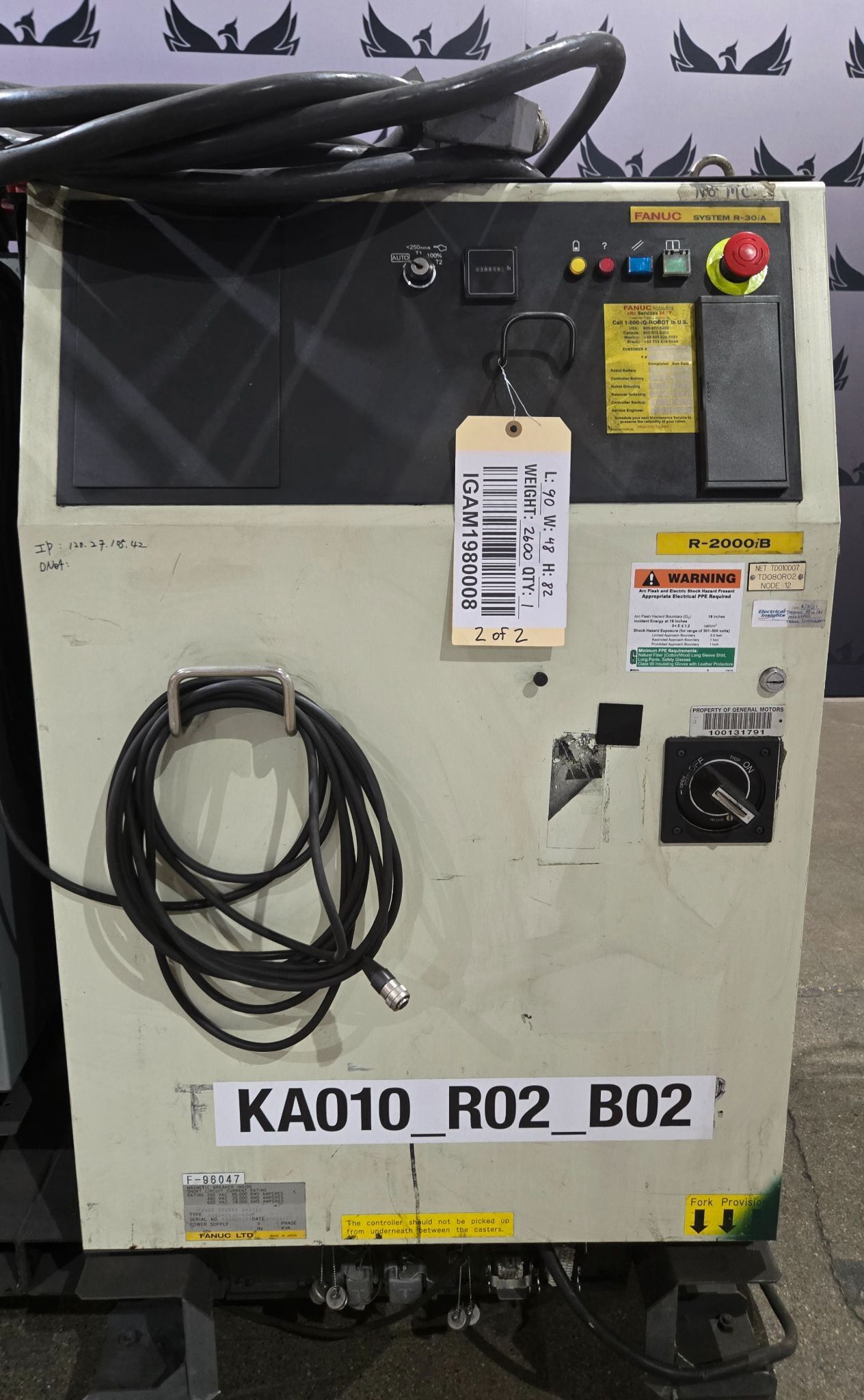 FANUC R-2000iB/165F Complete w/ R-30iA Controls USED 17