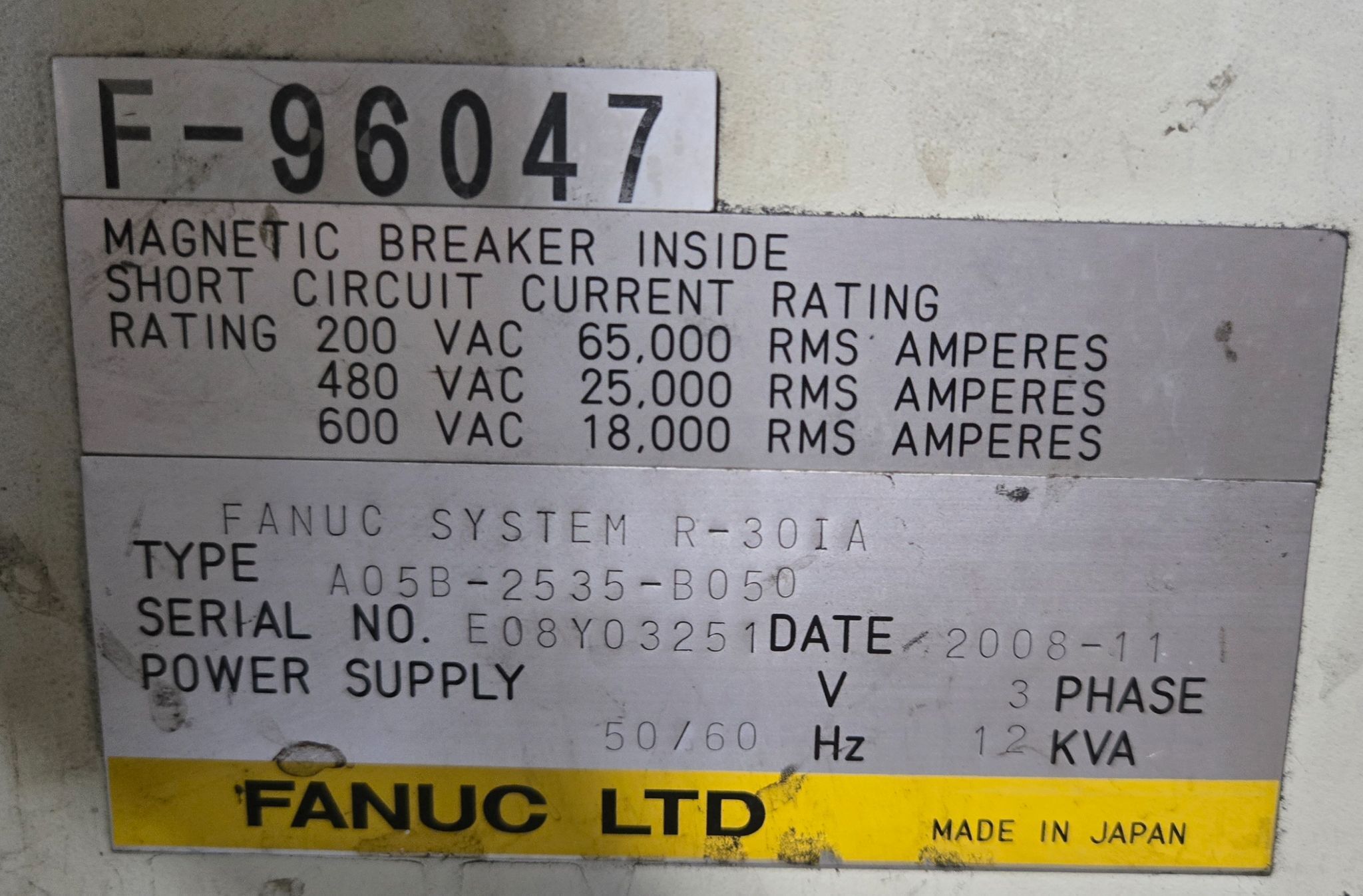 FANUC R-2000iB/165F Complete w/ R-30iA Controls USED 20