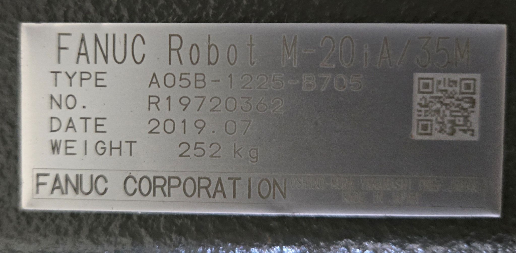 FANUC M‑20iA/35M Complete with R‑30iB Plus Controller USED 7