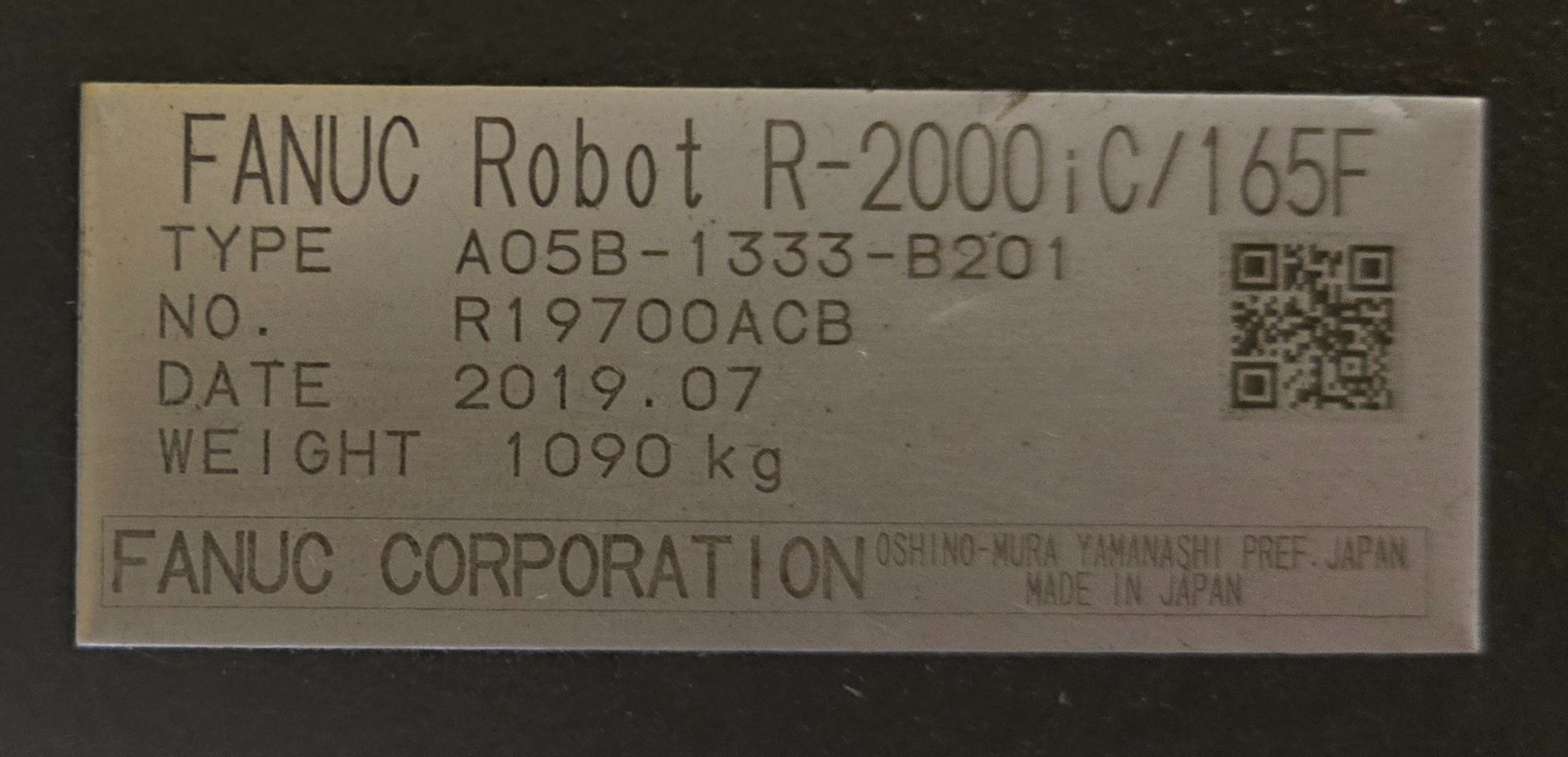 FANUC R‑2000iC/165F Complete with R‑30iB Plus Controller USED 23
