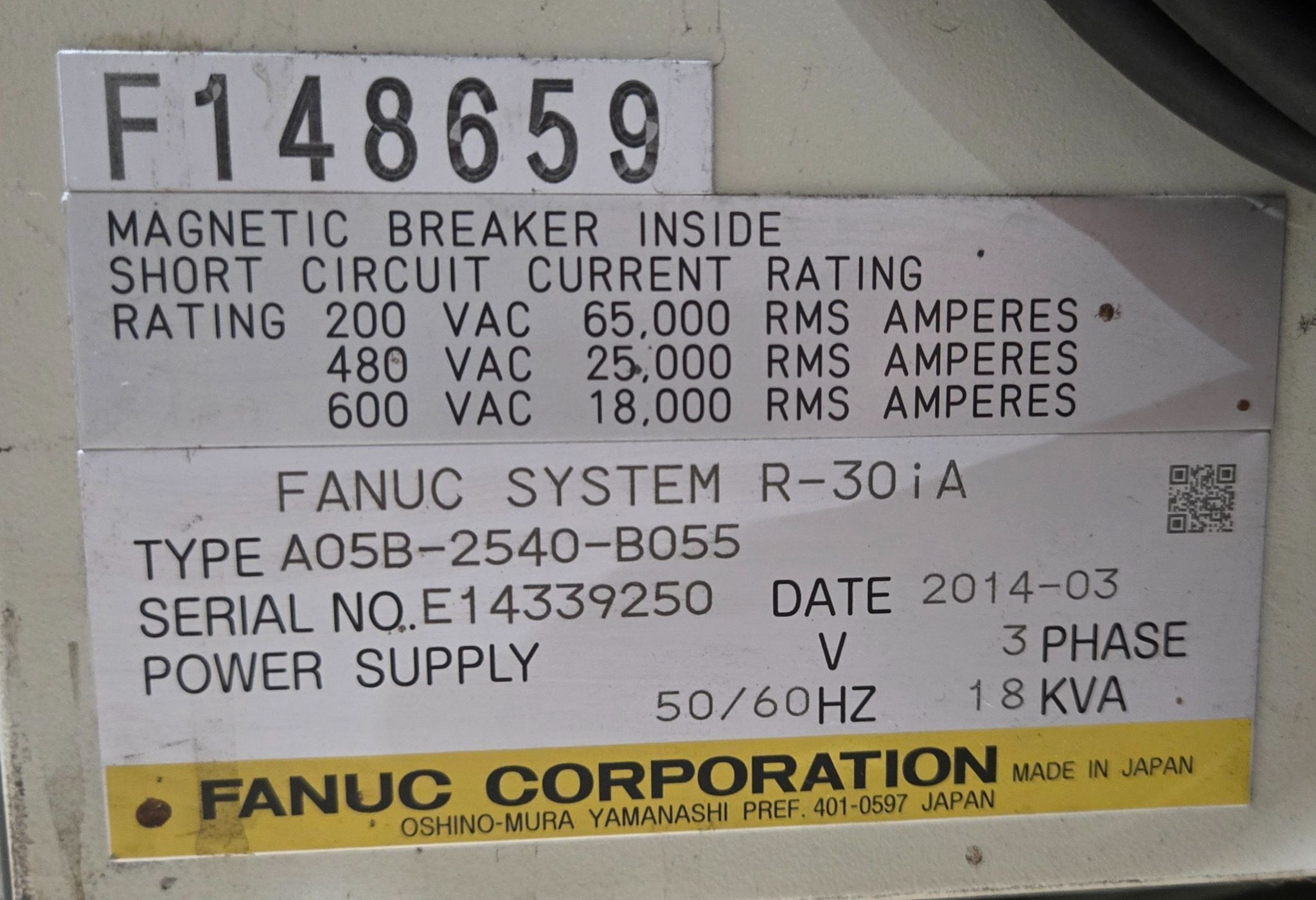 FANUC M-900iA/600 Complete with R-30iA Controller USED 14