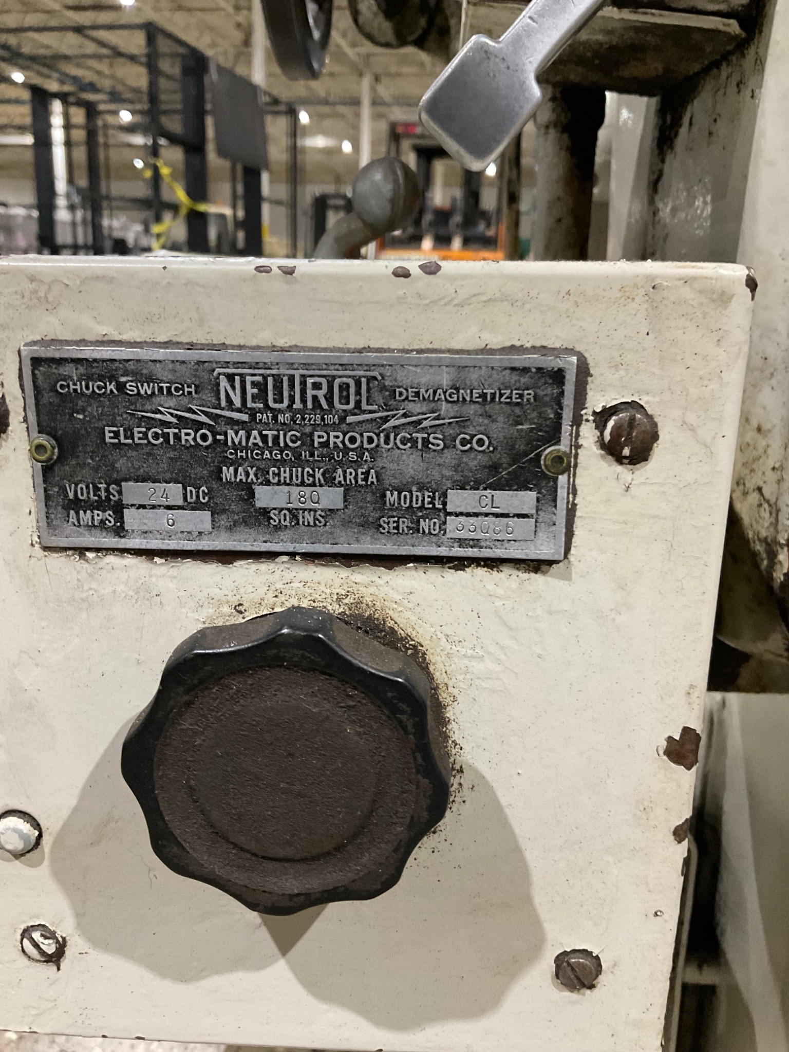 BROWN & SHARPE ROTARY SURFACE GRINDER W/ NEUTROL USED 5