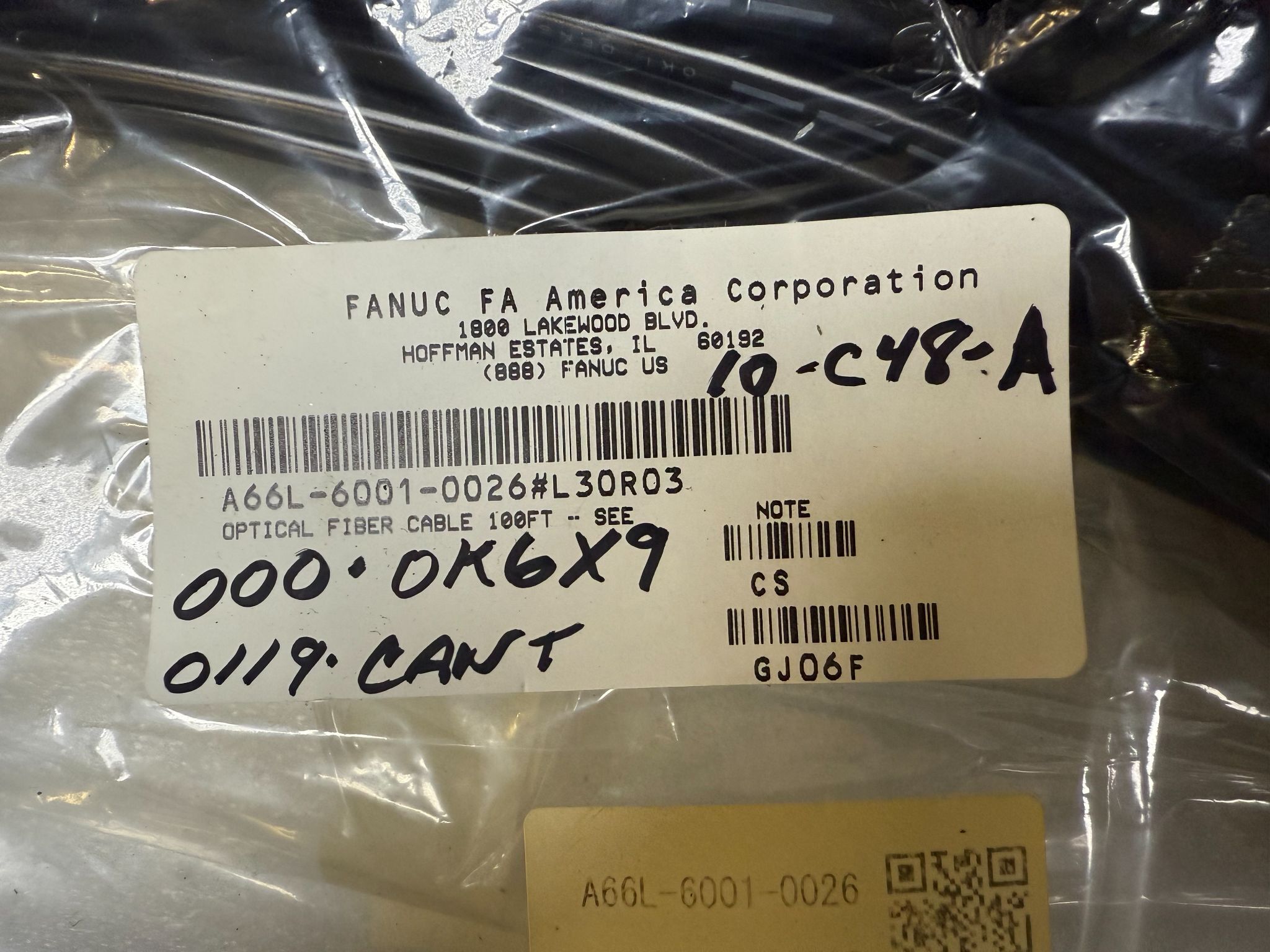 FANUC A66L-6001-0026#L30R03 Optical Fiber Cable NEW 1