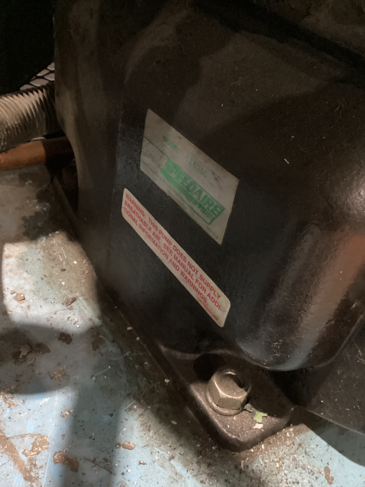 SPEEDAIRE 5Z405C 5 HP Industrial Air Compressor w/ BUXAIR 80‑Gal Tank AS-IS 6