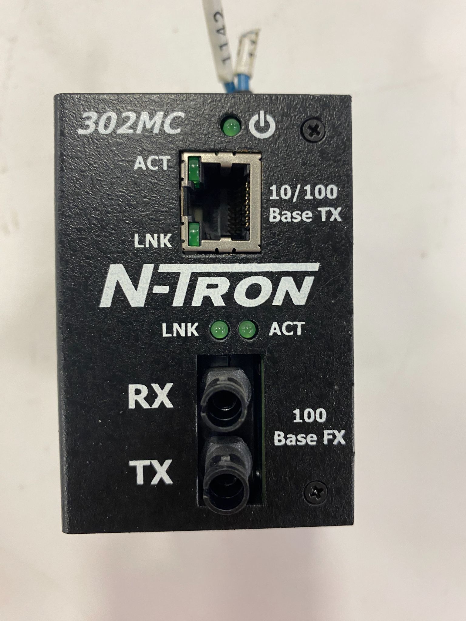 N-TRON 302MC-ST Industrial Media Converter 10/100BaseTX to 100BaseFX USED 0