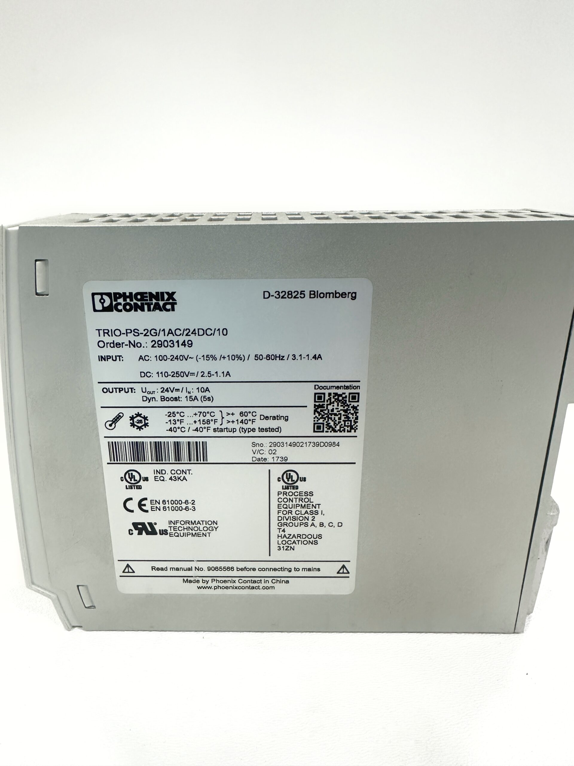 Phoenix Contact TRIO-PS-2G/1AC/24DC/10 2903149 Power Supply 24V 10A USED 1