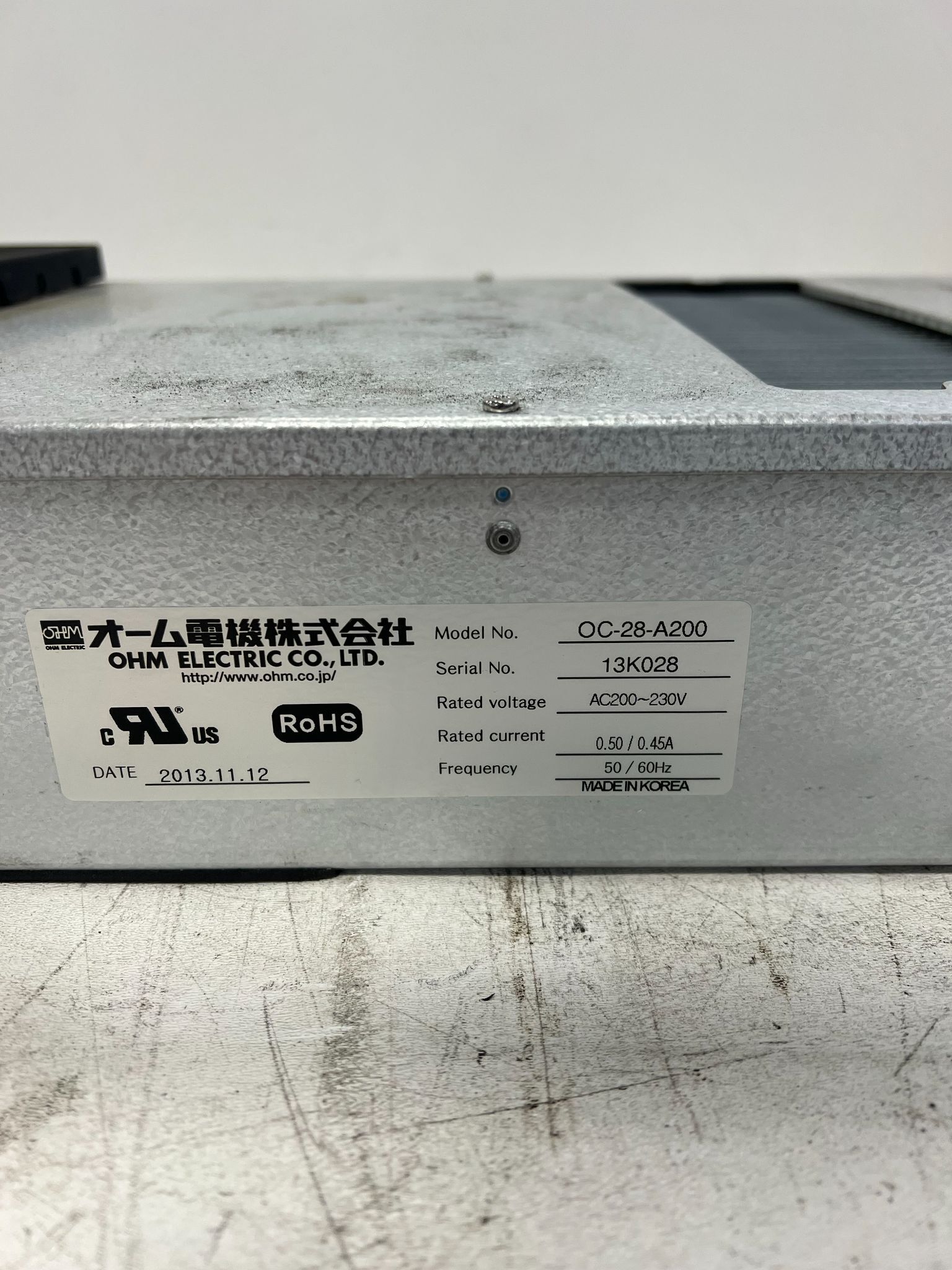 OHM ELECTRIC OC-28-A200 BOX FAN Cooling Unit USED 2