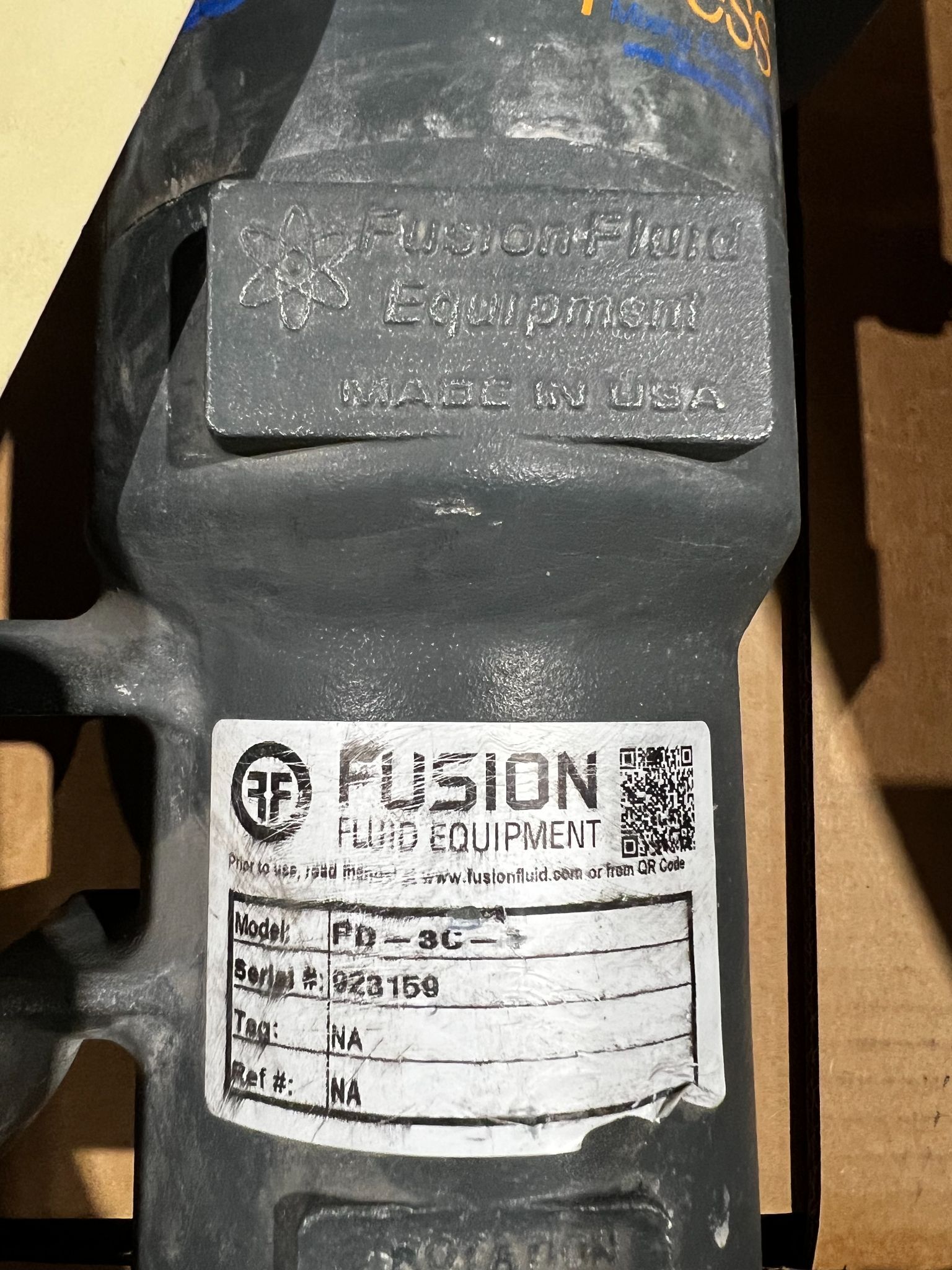 FUSION FLUID EQUIPMENT PD-3C-A Gearmotor USED 6