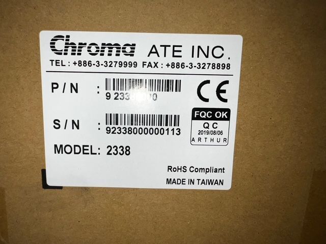 Chroma 7661-K002 TV Final Production Automatic Testing Chamber NEW 14